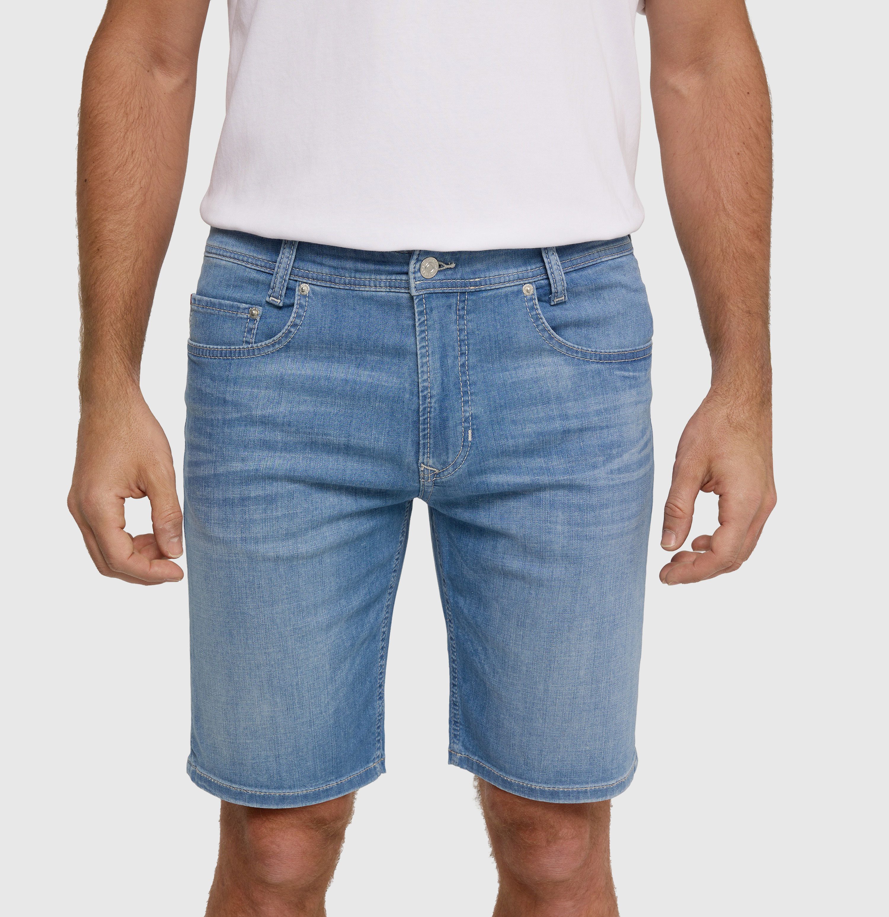 MAC Jeansshorts ARNE Bermuda - Light Cross Denim