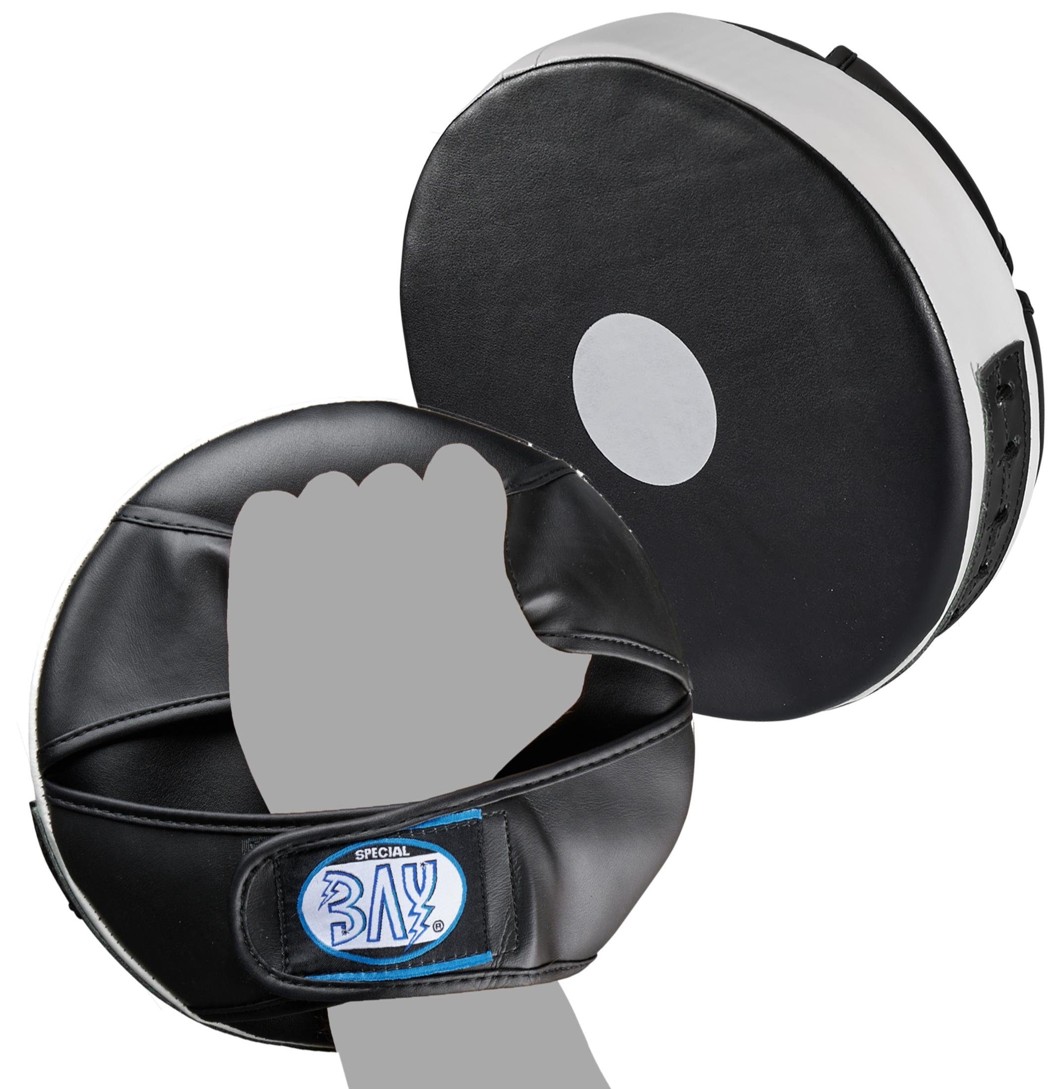 BAY-Sports Pratze Trainerpratzen Multi Rund Handpratzen Schlagplolster Schlagkissen, Krav Maga Karate Taekwondo Kickboxen Kampfsport
