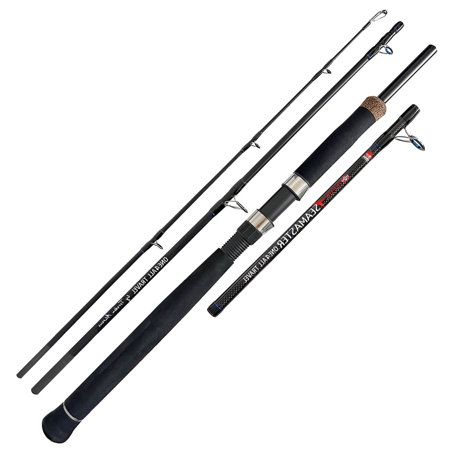 Jenzi Spinnrute Jenzi Dega Seamaster One4All Reiserute 4-teilig Carbon Meeresrute, zwei Längen: 2,10 m oder 1,80 m