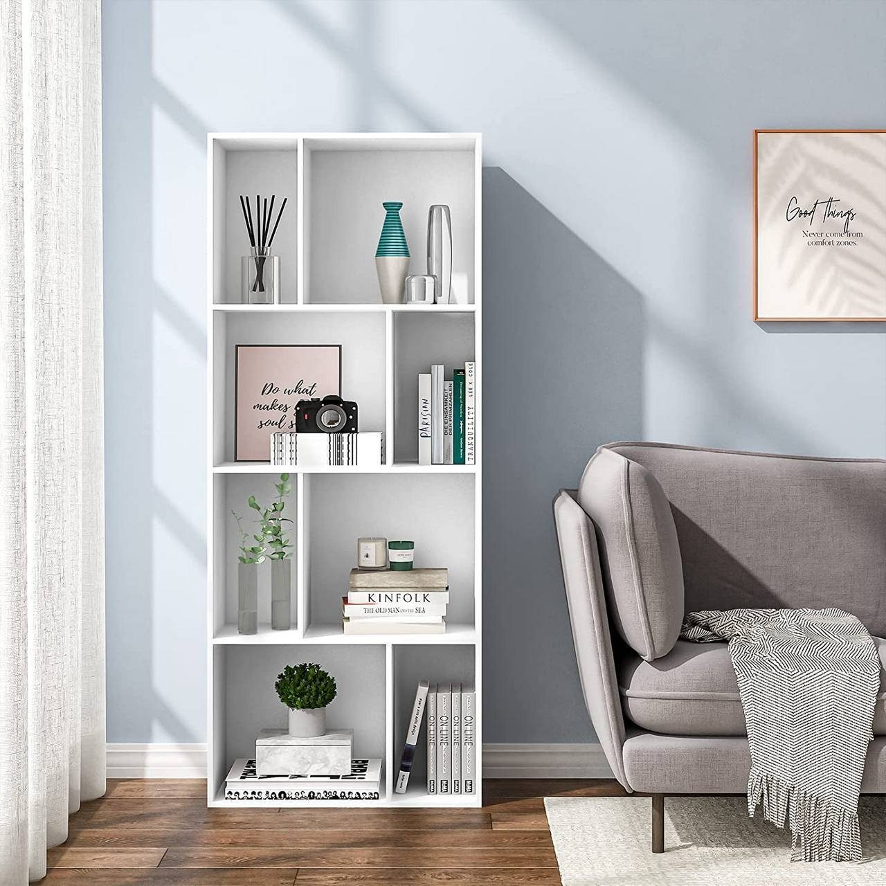 Woltu Bücherregal, 1-tlg., Schrank mit 8 günstig online kaufen