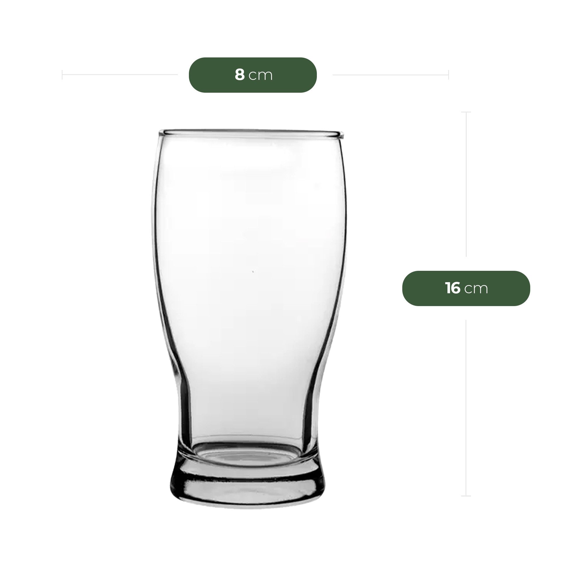 LAV Gläser-Set Belek Bierglas, 6-tlg., Glas, 2er Set, 580ml, Ideal für Biergenuss, spülmaschinengeeignet