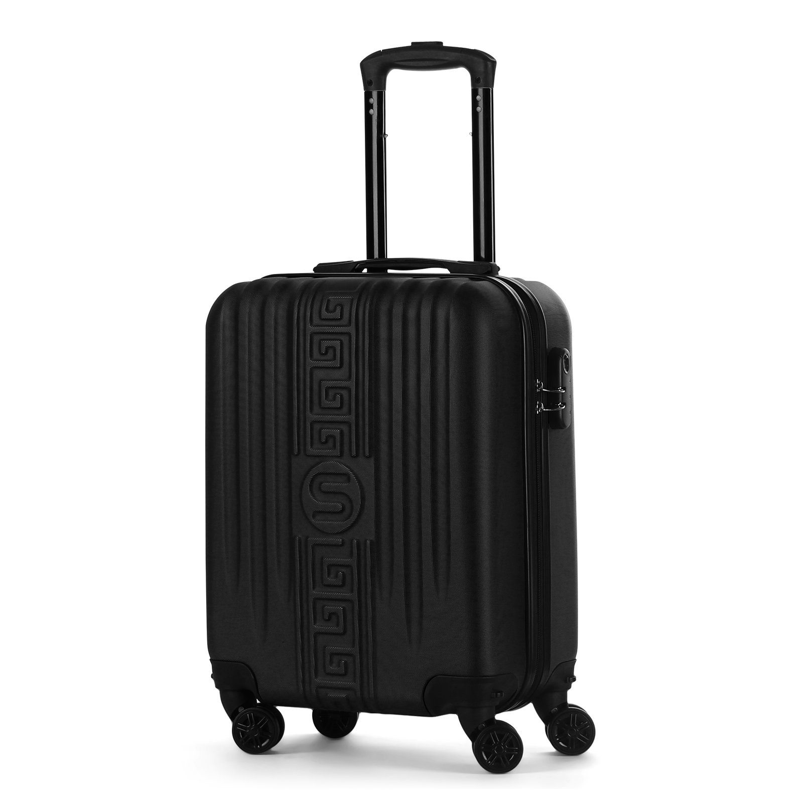 HOMELUX Hartschalen-Trolley Handgepäck Koffer Trolley Hartschalen Rollkoffer Abnehmbar, 4 Rollen, Schwarz, Reisekoffer, M