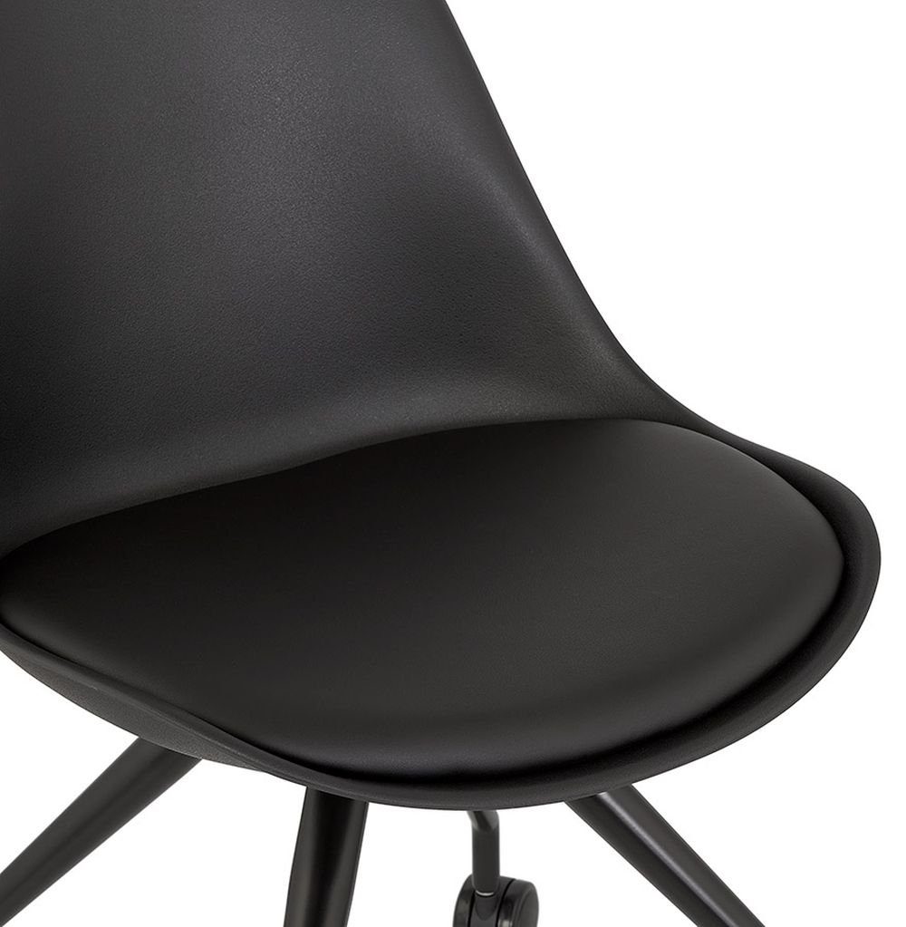 KADIMA DESIGN Bürostuhl 60 x Stuhl OSEA 60 Schwarz Modern (black) Textile