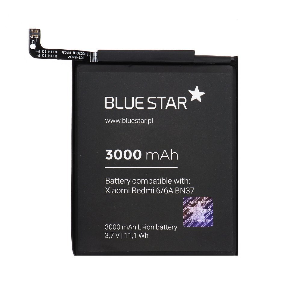 Li-lon kompatibel Akku Note Xiaomi Redmi BlueStar BN37 6 / 6A 3000mAh mit Batterie Accu Ersatz Austausch Smartphone-Akku
