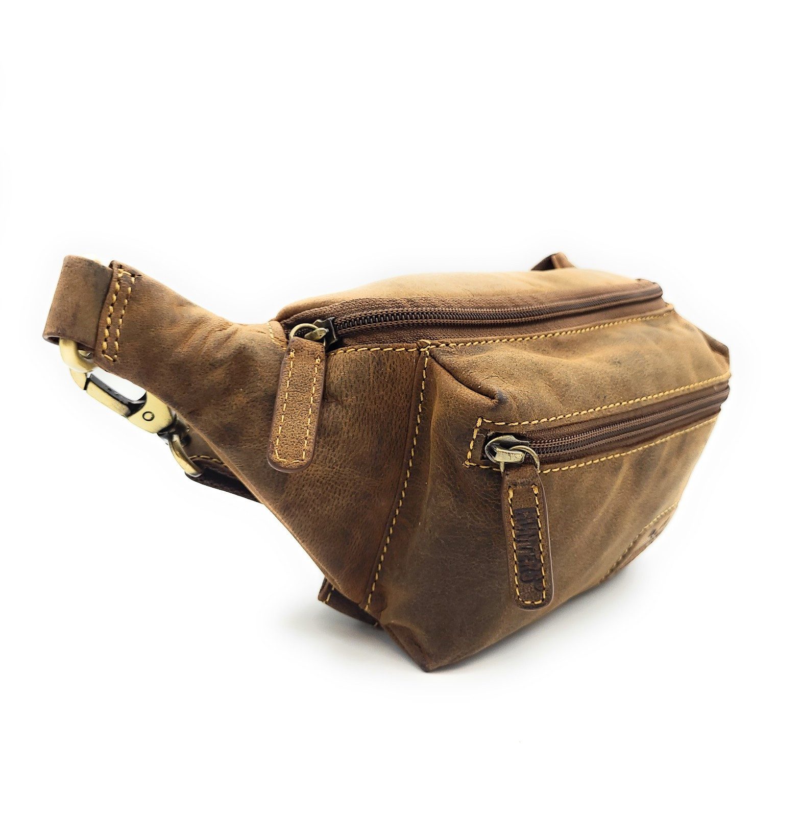 Lemasi Bauchtasche Hunters Gürteltasche aus Hunterleder, mit RV-Hauptfach & Frontfach