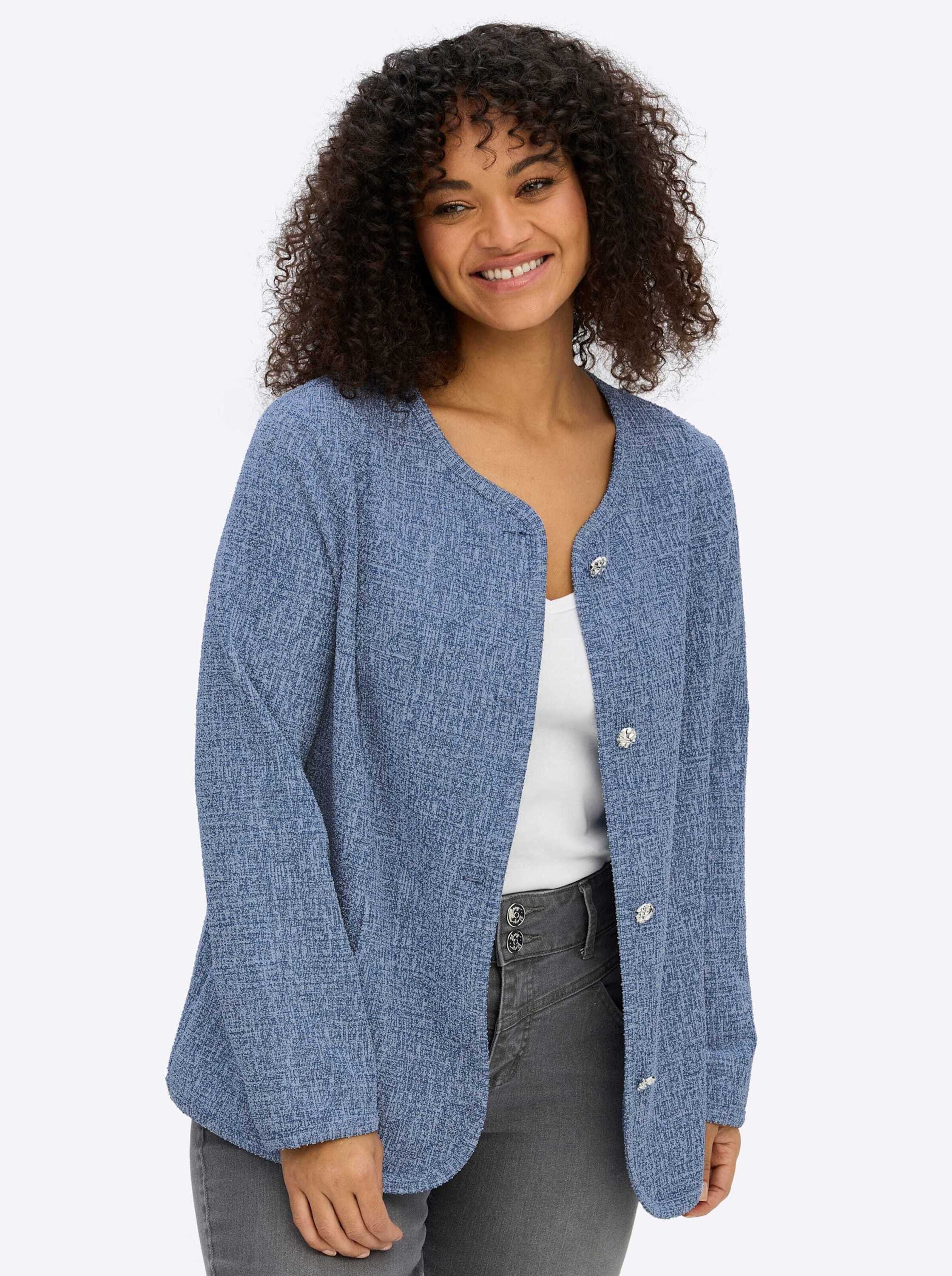 Sheego Allwetterjacke Shirtblazer Langarm