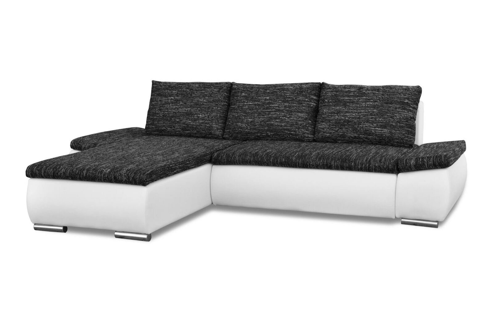 Sofas, Leder Couch Made Modernes Ecksofa L-form Sofa Bettfunktion in Europe JVmoebel Designer