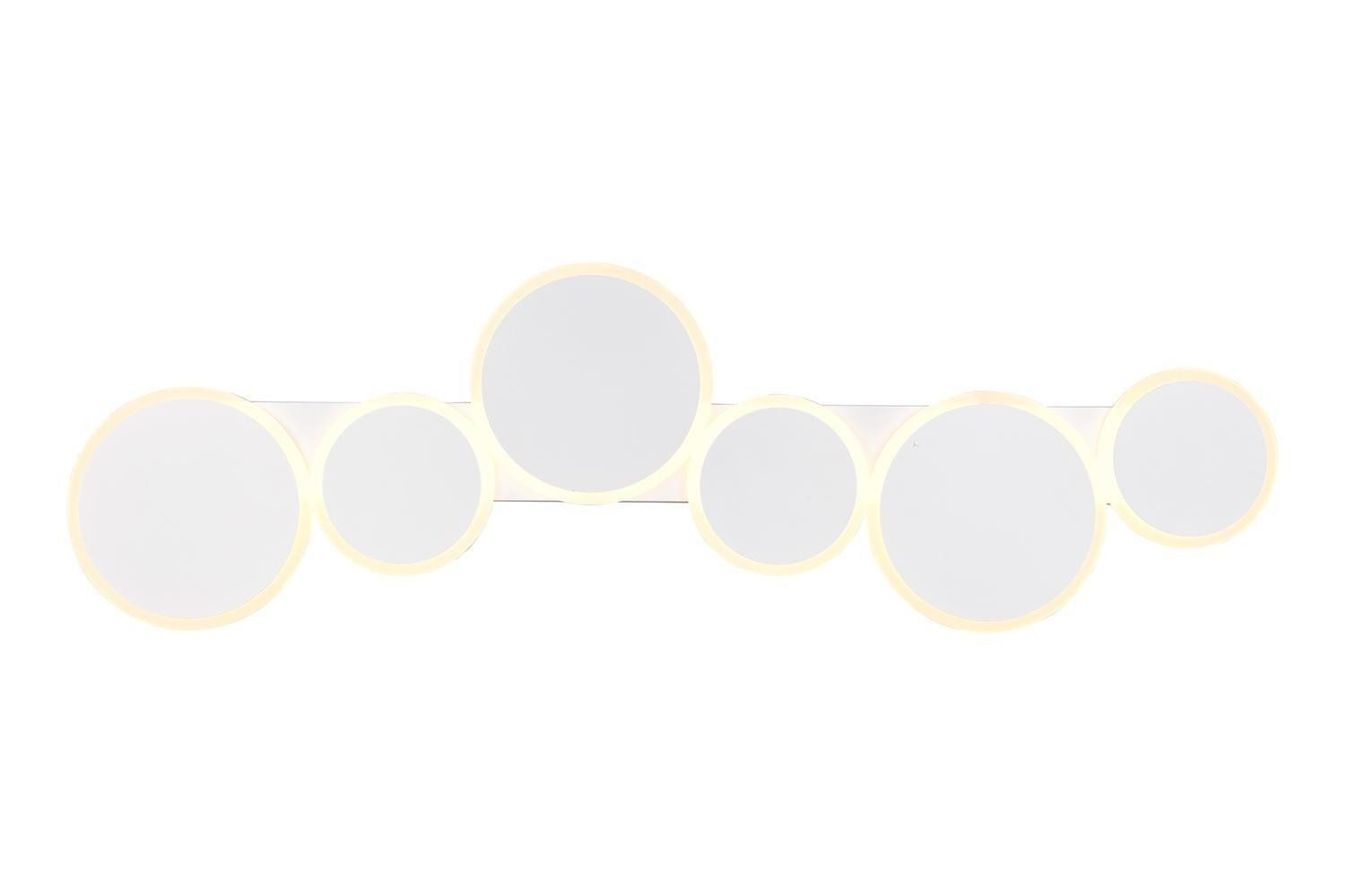 TRIO Leuchten LED Deckenleuchte OVELA, Weiß, Metall, Anpassung der Farbtemperatur, Dimmfunktion, Memoryfunktion, LED fest integriert, Extra-Warmweiß, Neutralweiß, Tageslichtweiß, mit Fernbedienung, Nachtlicht, Timer, B 100 x H 4,5 x T 30,5 cm