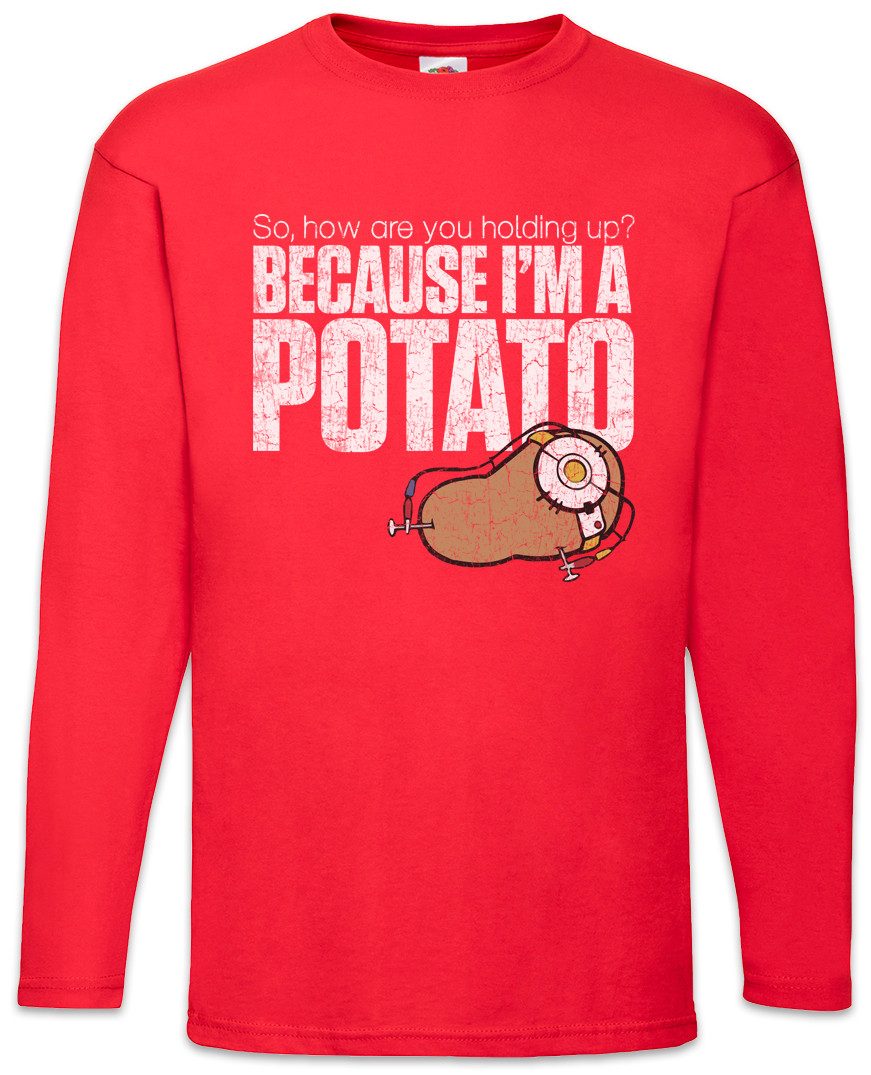Langarmshirt Because I'm A Potato Langarm T-Shirt Shooter Portal Gamer Fun Games
