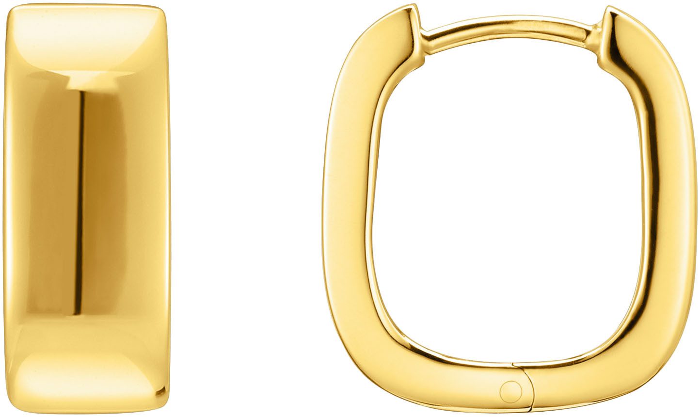 THOMAS SABO Paar Creolen Schmuck Silber 925 Ohrringe mit eckiger Form (2-tlg)
