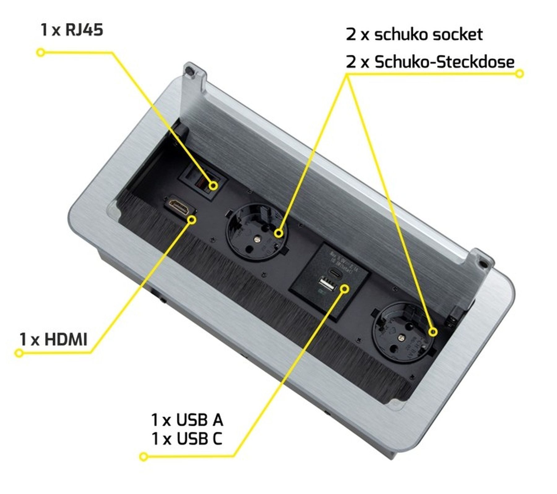 livingpoint24 Küchenrollenhalter Einbausteckdose USB A & günstig online kaufen