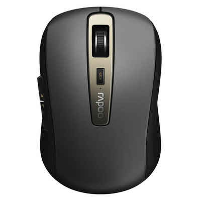Rapoo MT350 kabellose Maus, Bluetooth, 2.4 GHz, 1600 DPI, Schwarz Maus (Bluetooth)