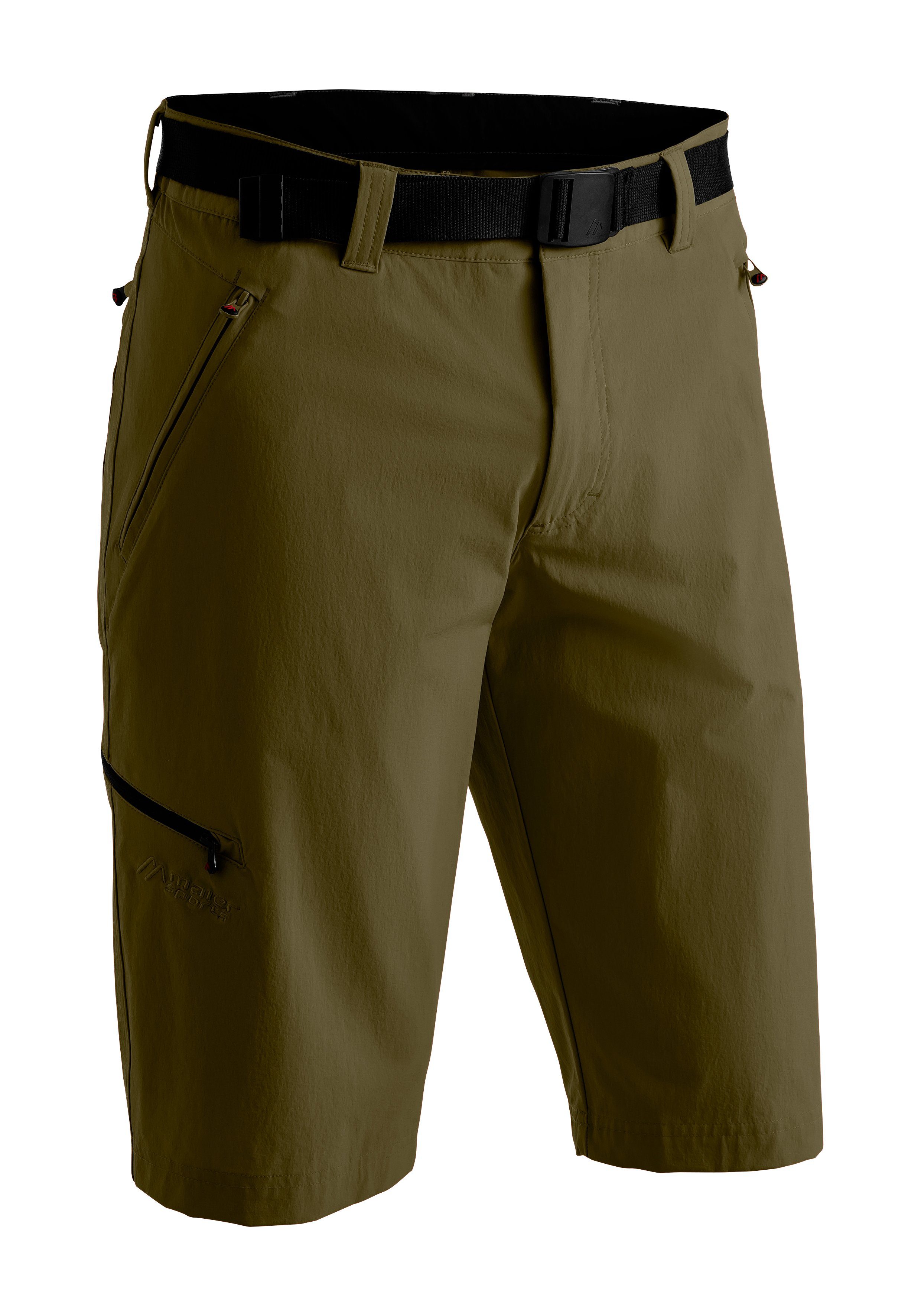 Maier Sports Bermudas Nil Bermuda Herren Outdoor-Bermuda, olivgrün Trekkinghose moderne Wanderhose, kurze