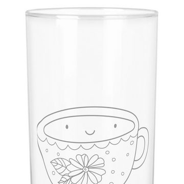Mr. & Mrs. Panda Glas 400 ml Kaffee Tasse - Transparent - Geschenk, Trinkglas mit Gravur, G, Premium Glas, Lasergravur