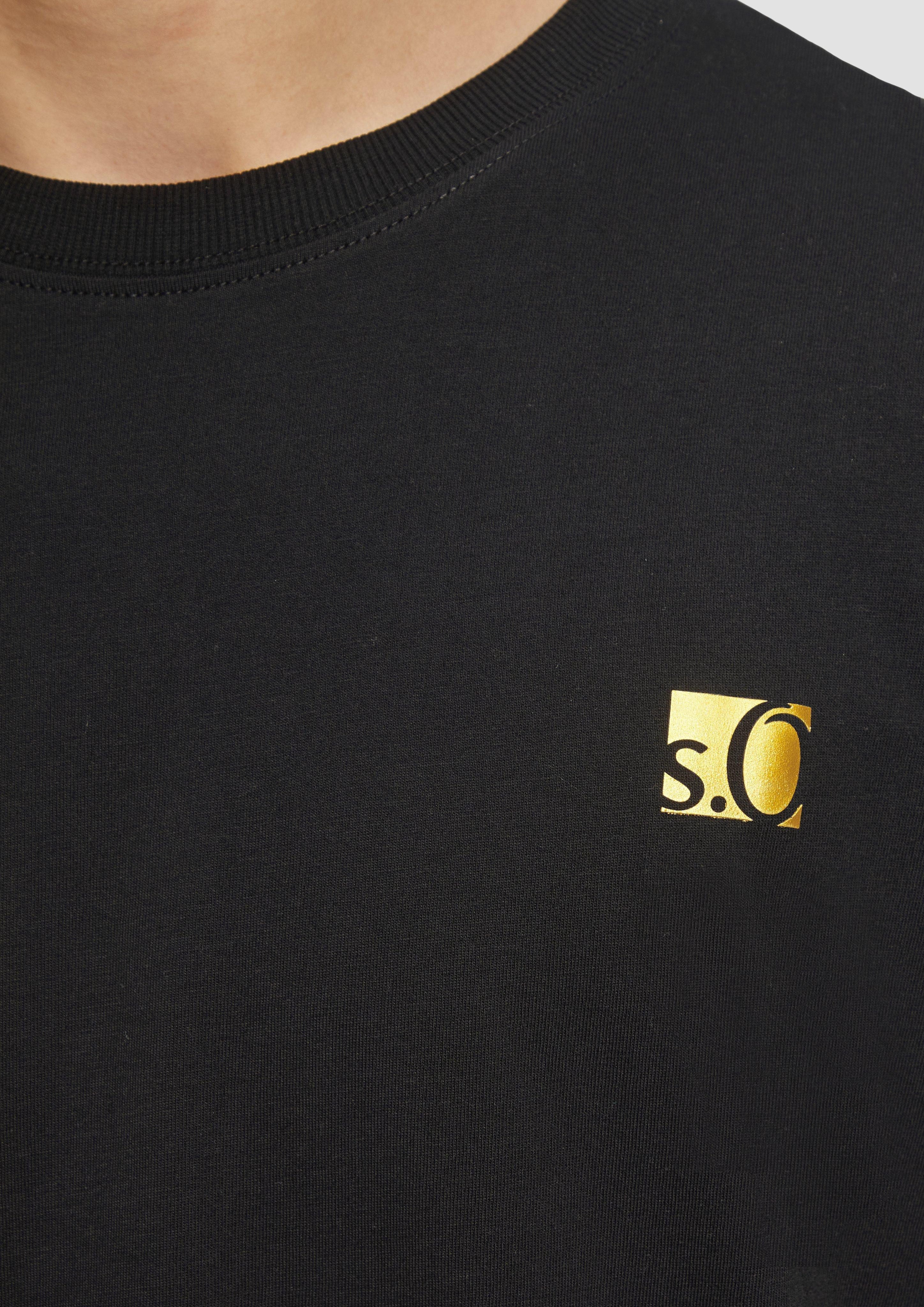s.Oliver Kurzarmshirt T-Shirt mit Gold- oder günstig online kaufen
