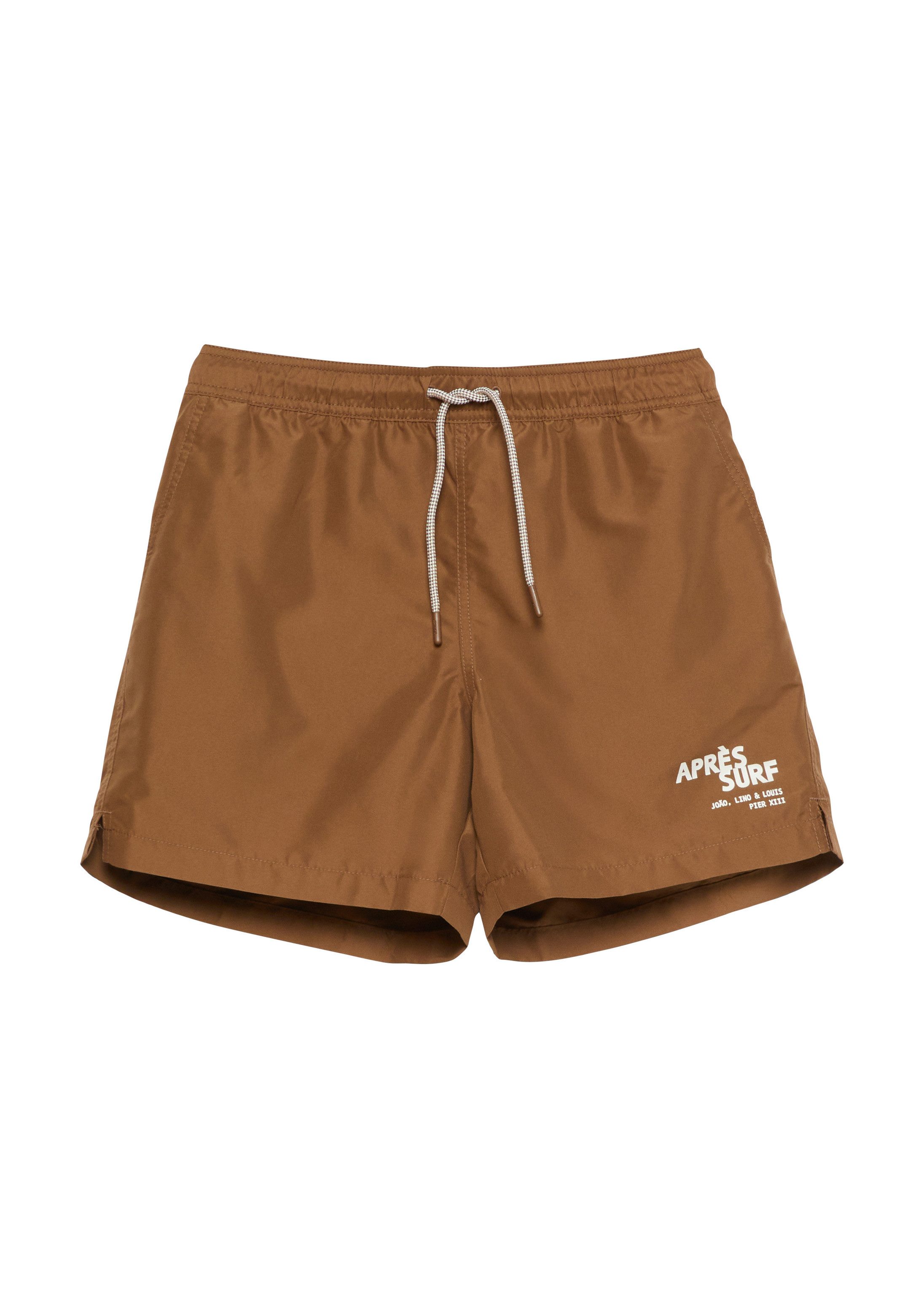 s.Oliver Badehose Badehose Badehose mit Print und Kordelzug