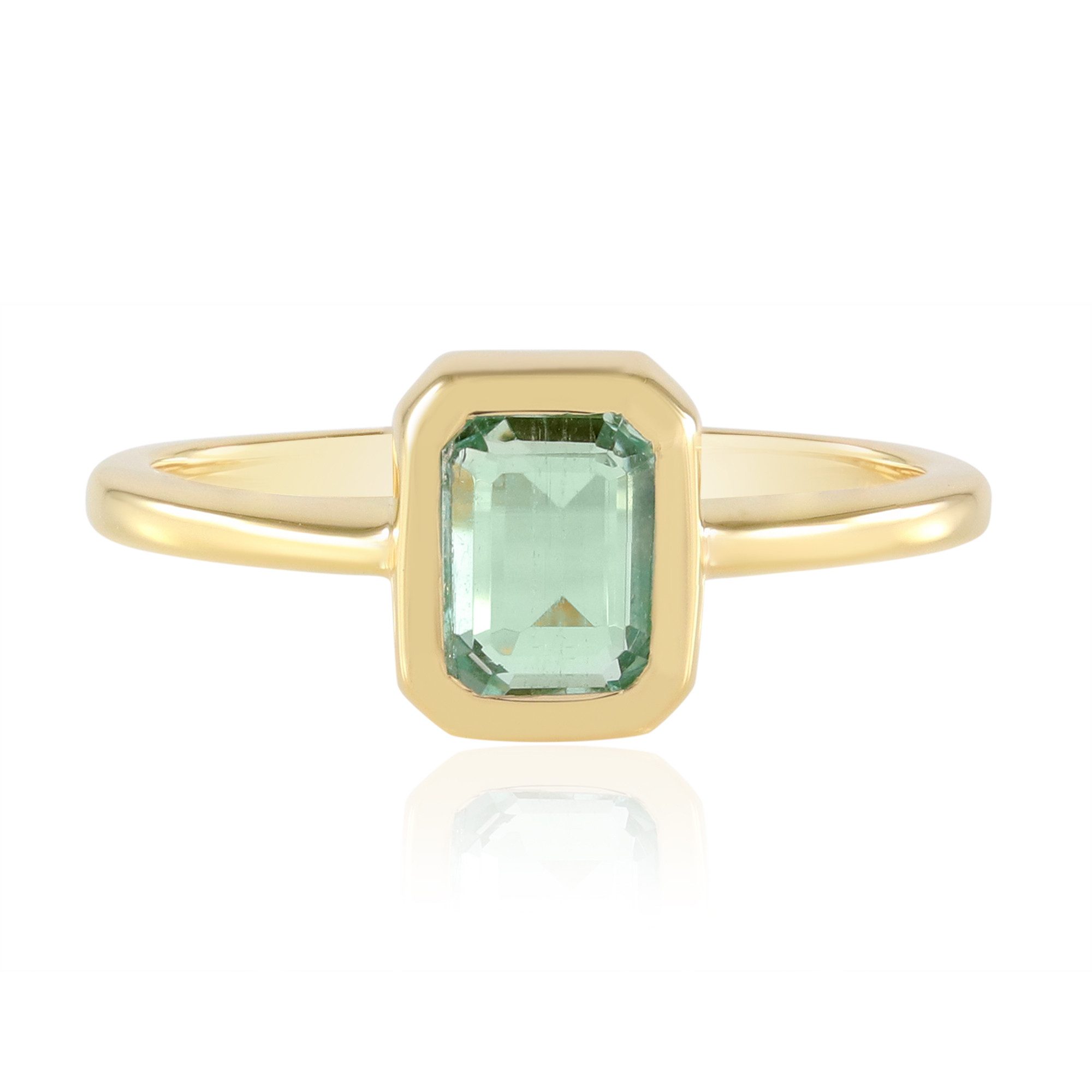 Cavill Solitärring Paraiba Smaragd Goldplattierter Silberring, Nigeria 0,73ct (1-tlg)