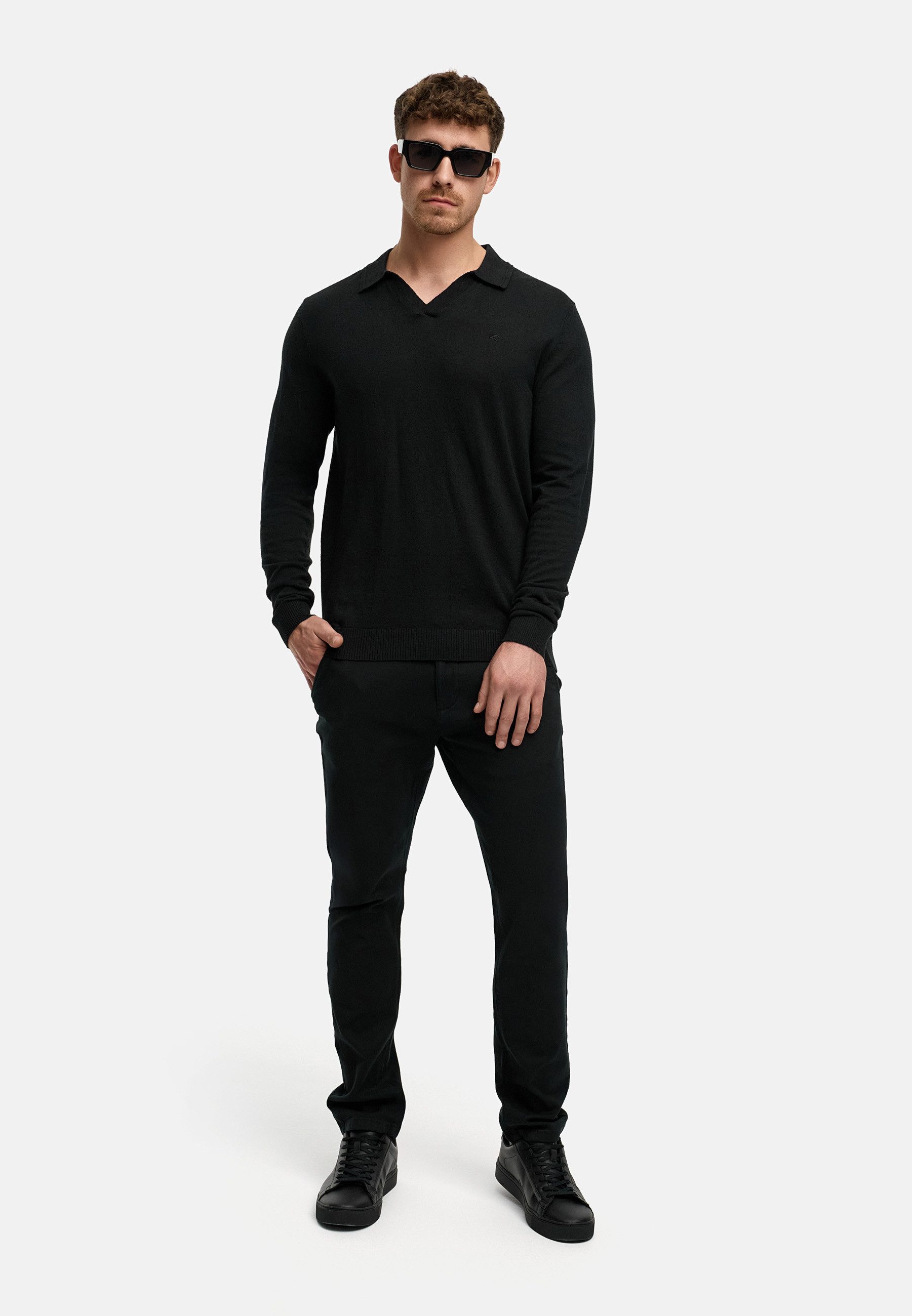 Indicode Strickpullover Herren INHagen Pullover Herrenpullover Leichter Feinstrick-Pullover mit Polokragen