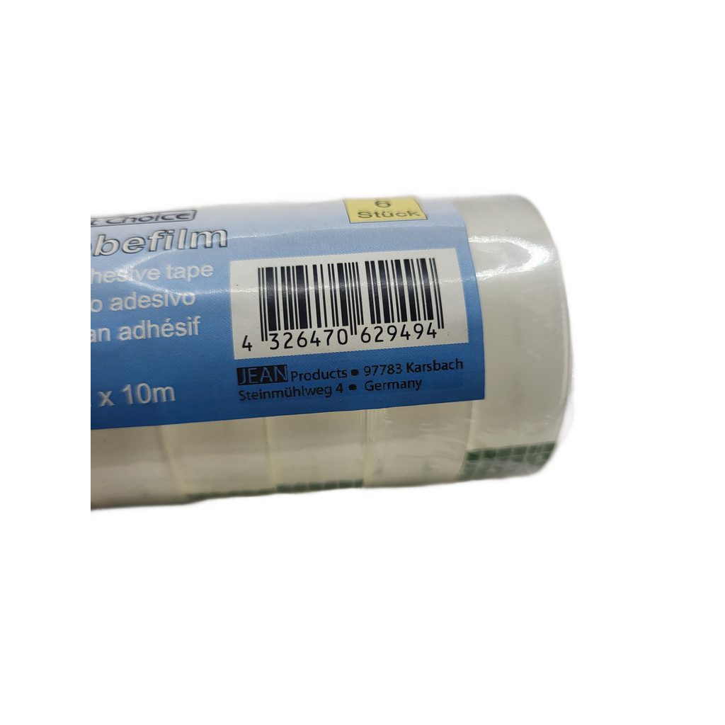 Best Choice Klebeband Klebefilm transparent 6 Rollen a 10mx12mm