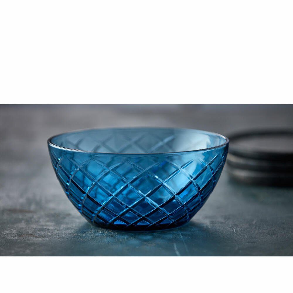 Glas Blau, cm, Salatschüssel Sorrento 24 LYNGBY-GLAS