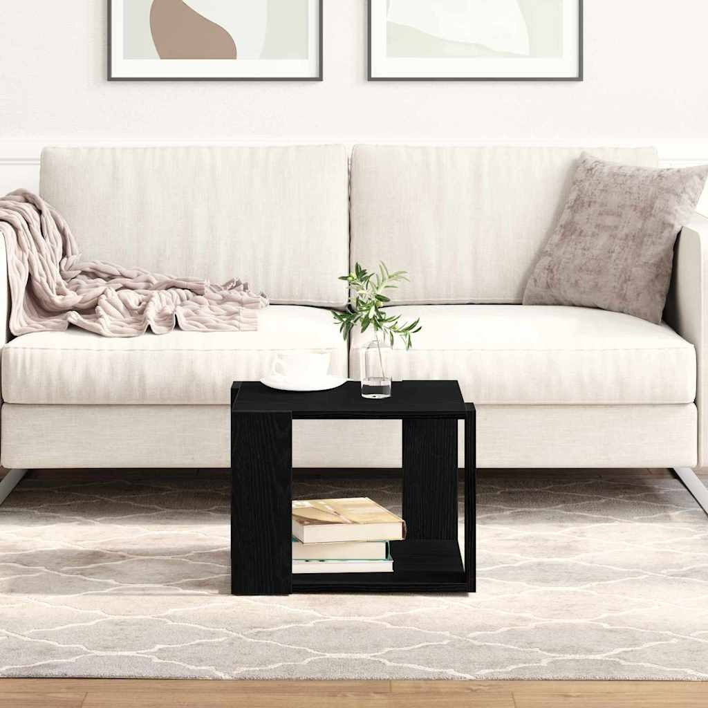 vidaXL Couchtisch Couchtisch Schwarz Eichen-Optik 40 x 40 x 30 cm Holzwerkstoff (1-St)