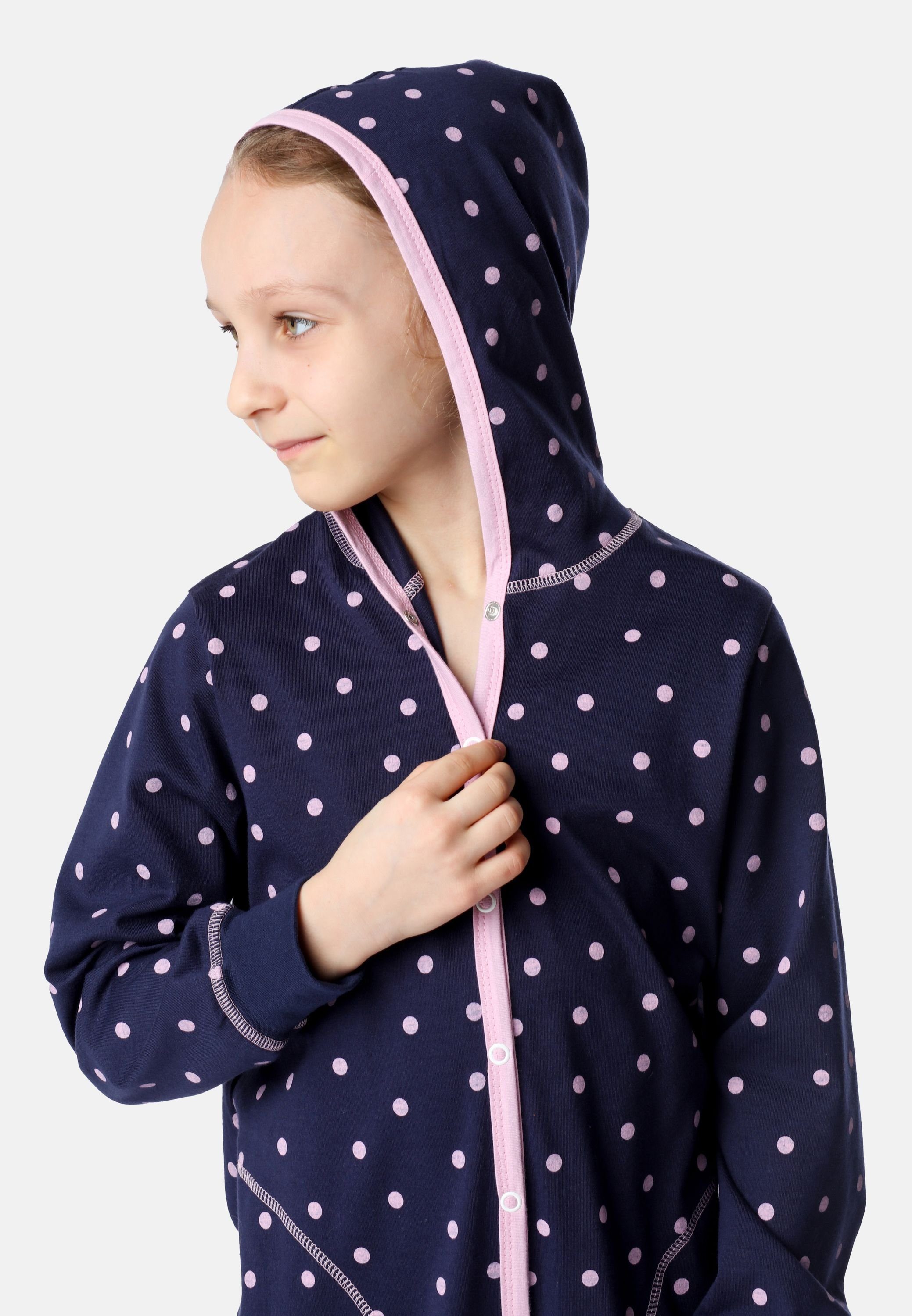 Merry Style Schlafanzug Mädchen Schlafoverall Kapuze MS10-223 Melange Ecru mit Sterne