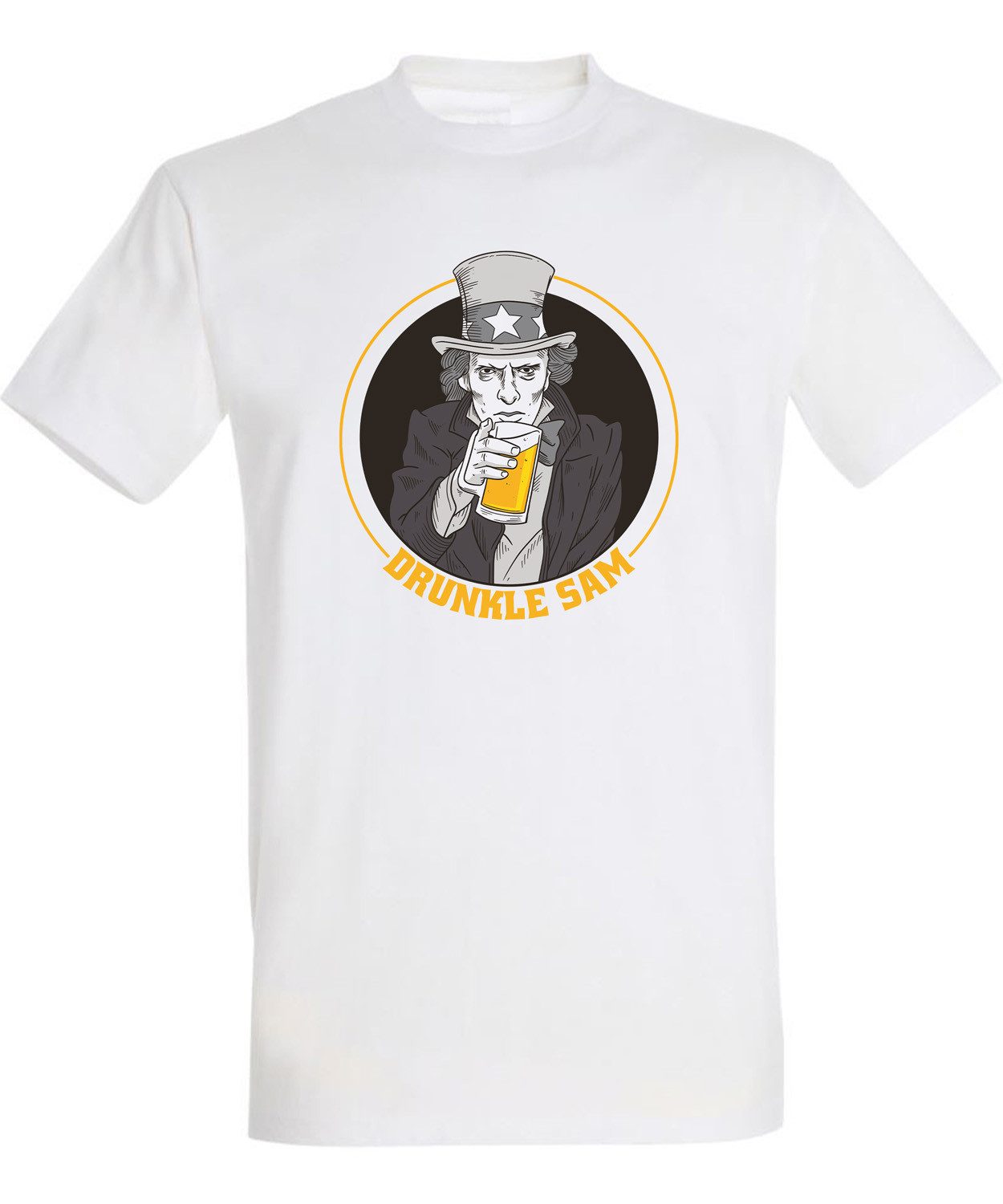 T-Shirt Herren Print Shirt - Party Shirt USA Drunkle Sam