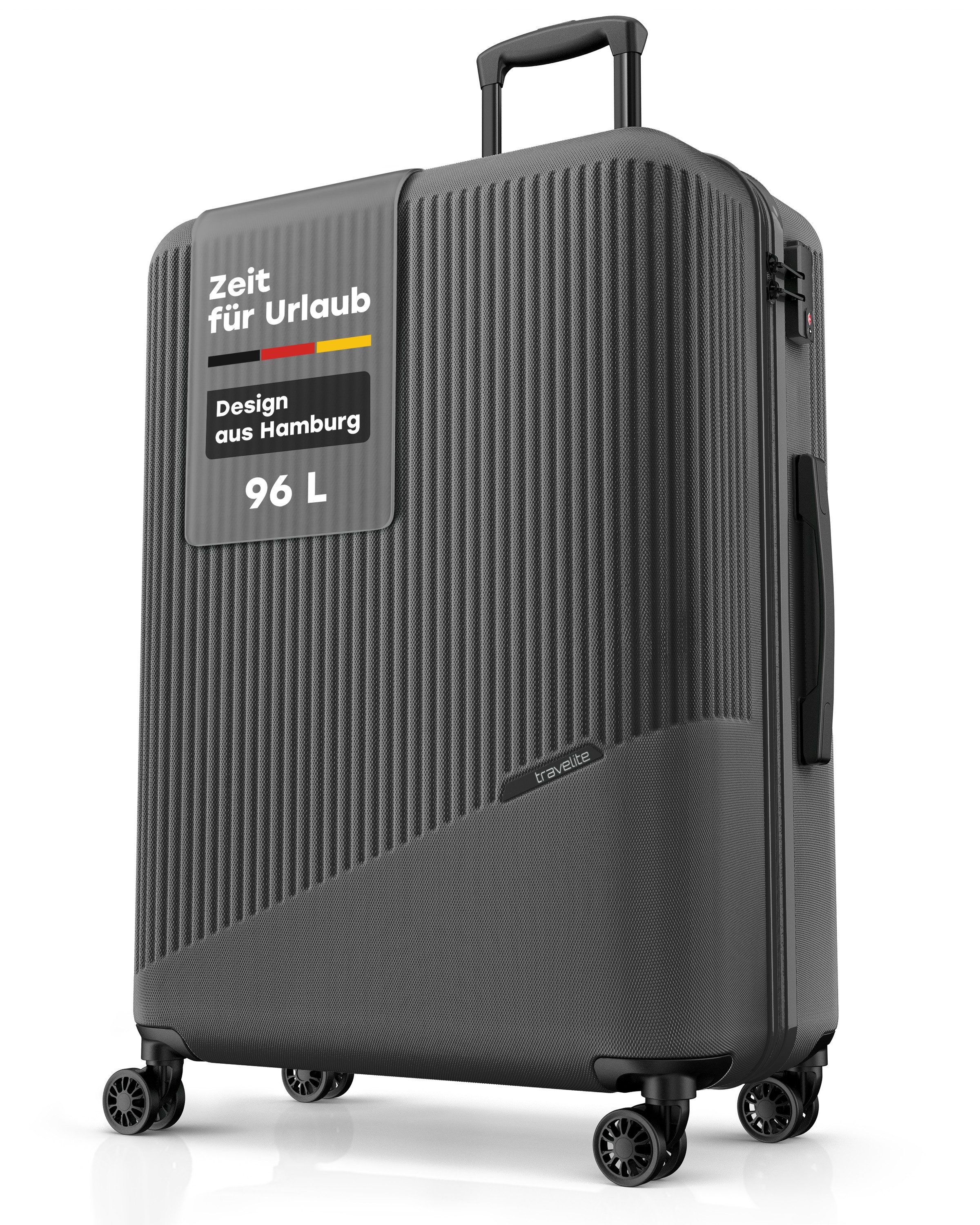 travelite Hartschalen-Trolley BALI Reisekoffer Hartschale, 4 Rollen, TSA-Schloss – robustes Reisegepäck
