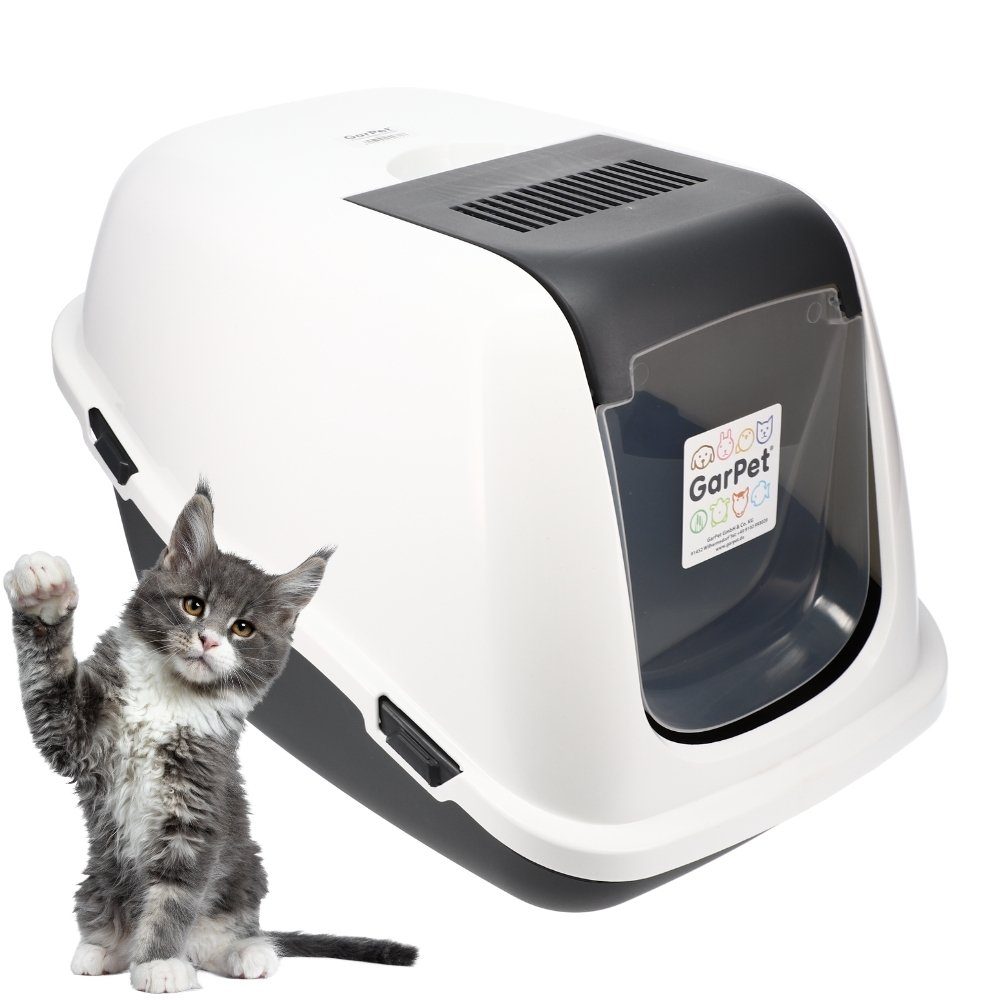 Katzentoilette Katzenklo Haube kippbar extrahohe Unterschale große XXL Katzentoilette