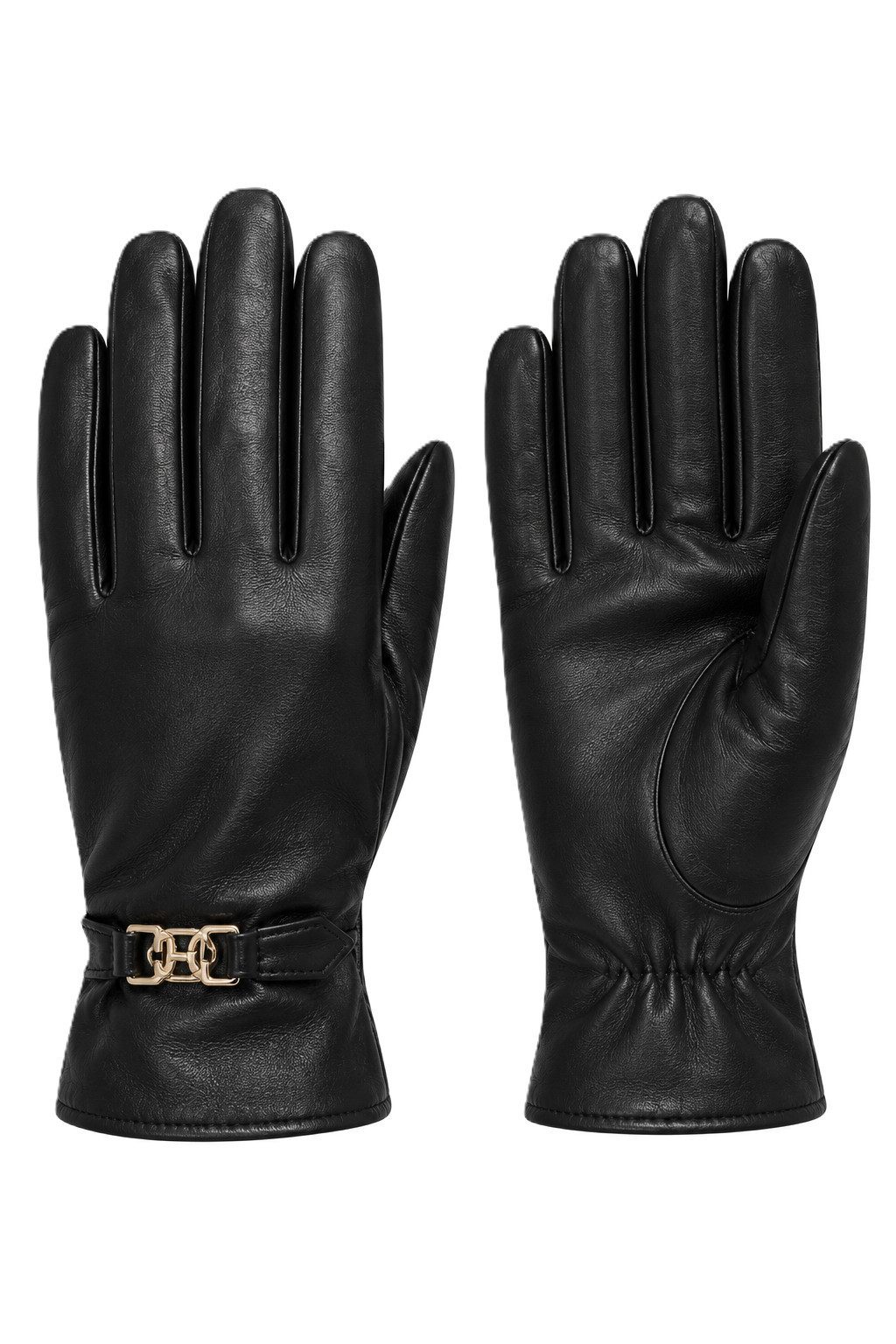Liu Jo Lederhandschuhe Elegante Handschuhe in Lederoptik mit Logo-Detail - Damenhandschuhe