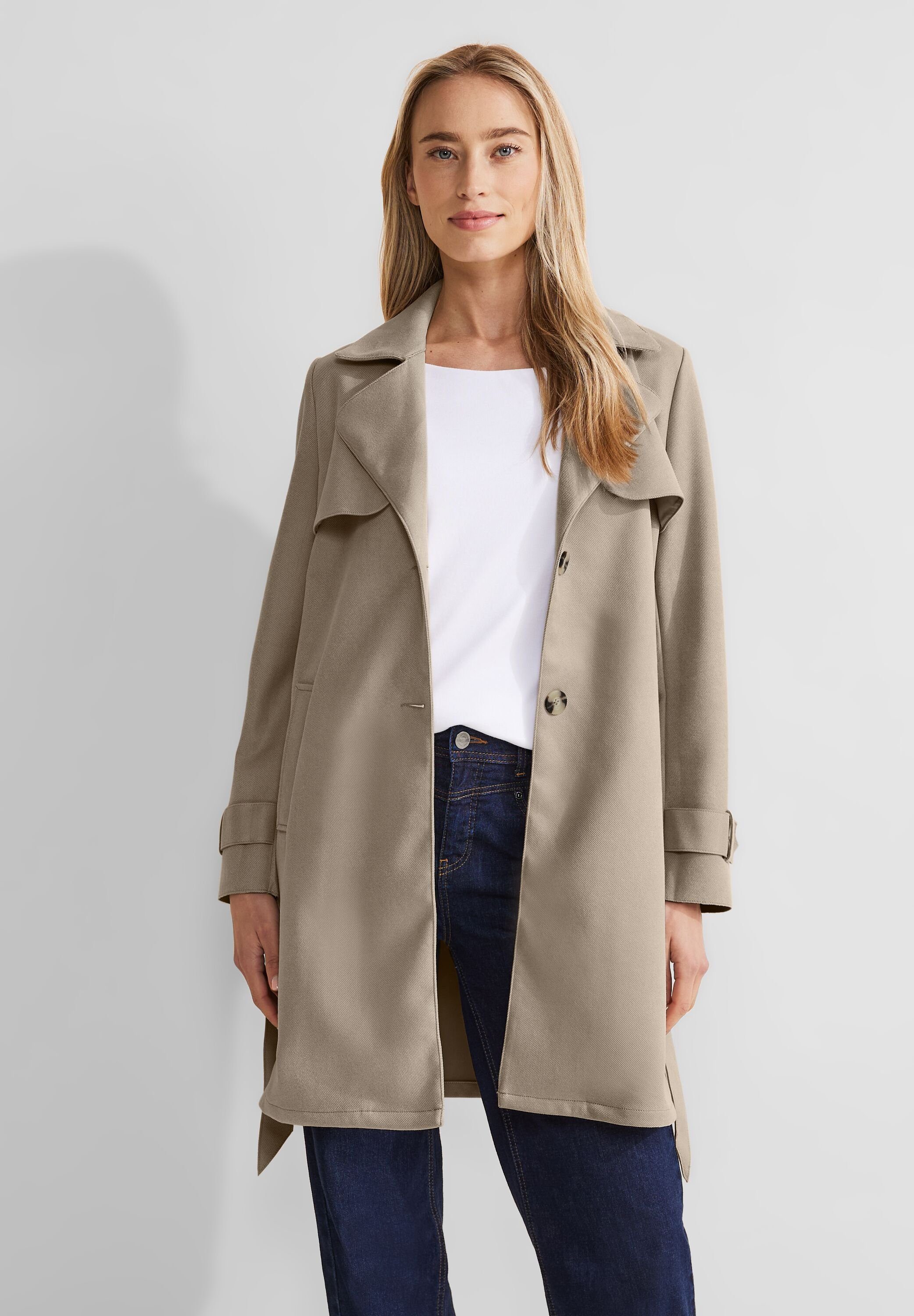 STREET ONE Trenchcoat mit Reverskragen