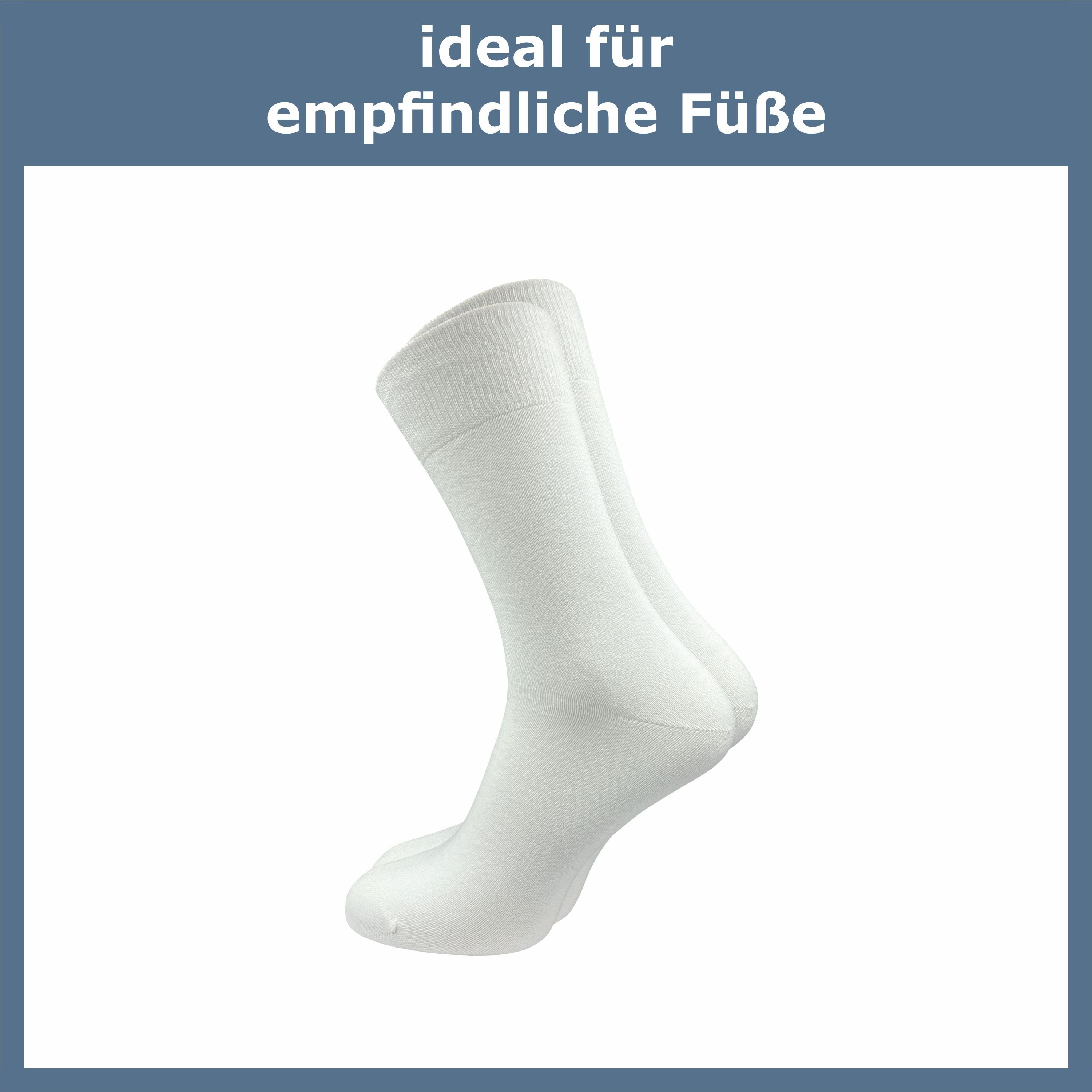 GAWILO Socken für Herren aus 100% Baumwolle - Ohne drückende Naht - mit Komfortbund (8 Paar) in schwarz, grau, blau, weiß & natur - mit handgekettelter Zehenspitze