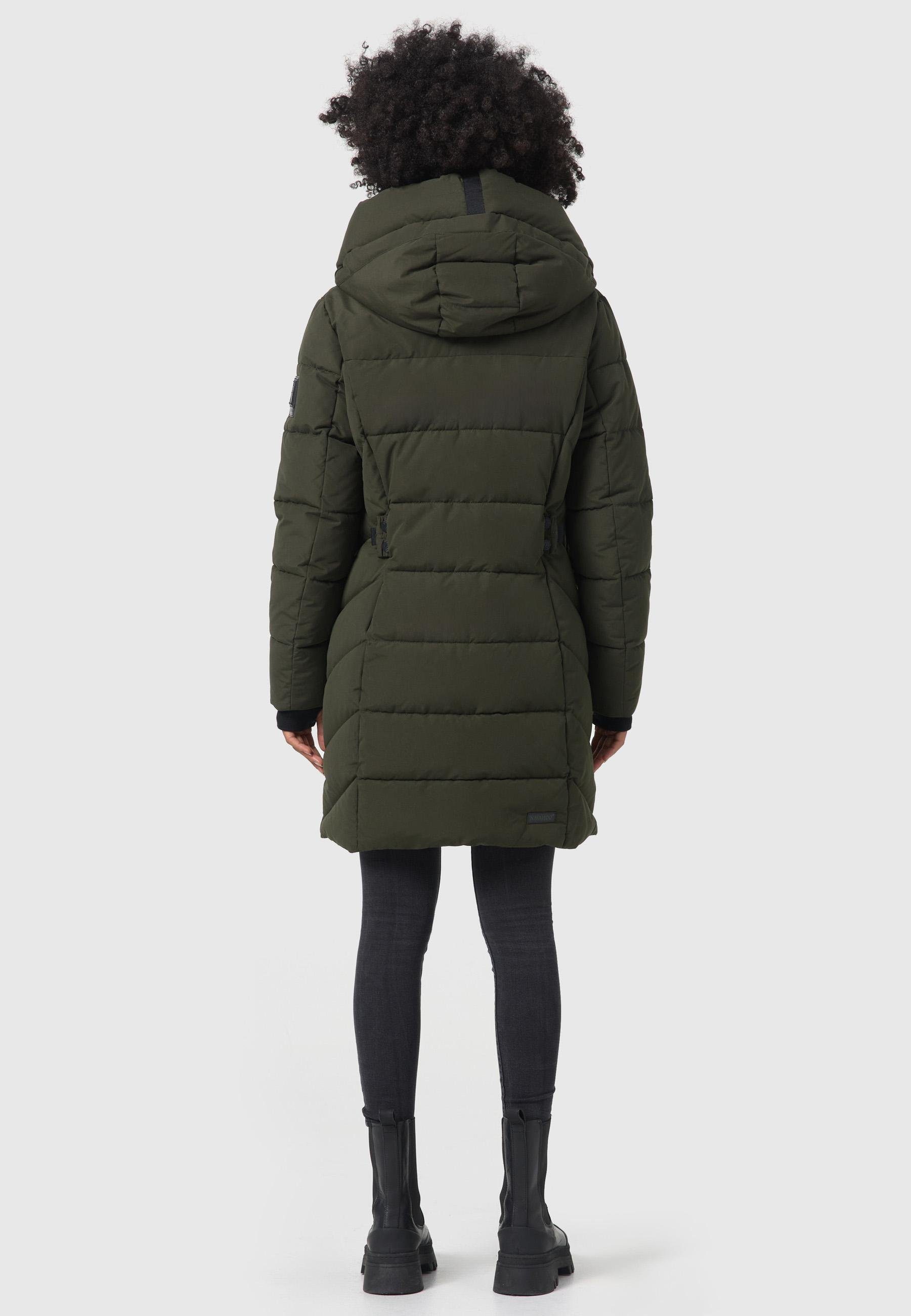 Navahoo Steppmantel Knutschilein Stylischer Damenmantel mit abnehmbarem Fleece-Kragen