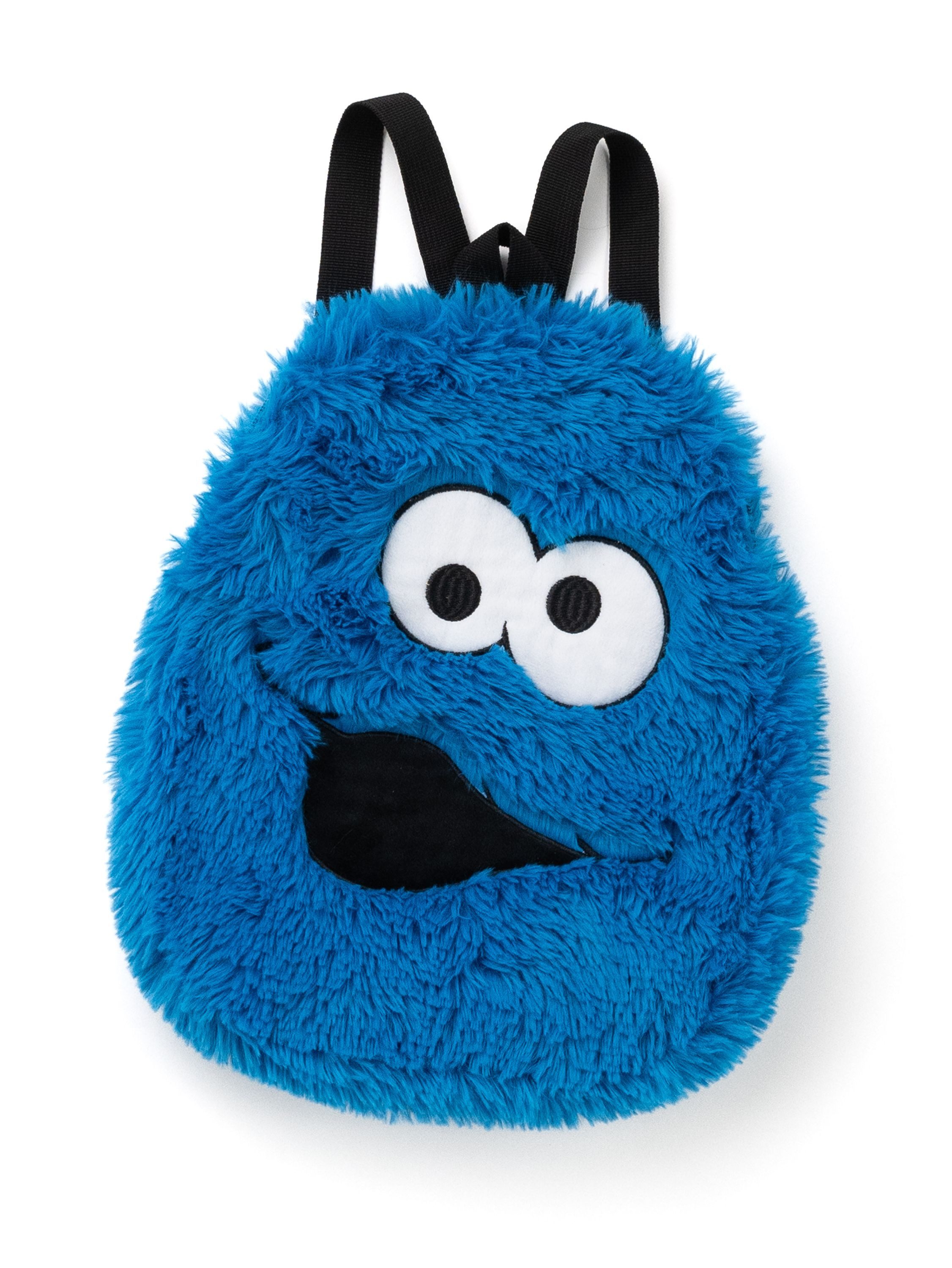 United Labels® Rucksack Sesamstraße Krümelmonster 3D Plüsch Rucksack 33 x 28 cm