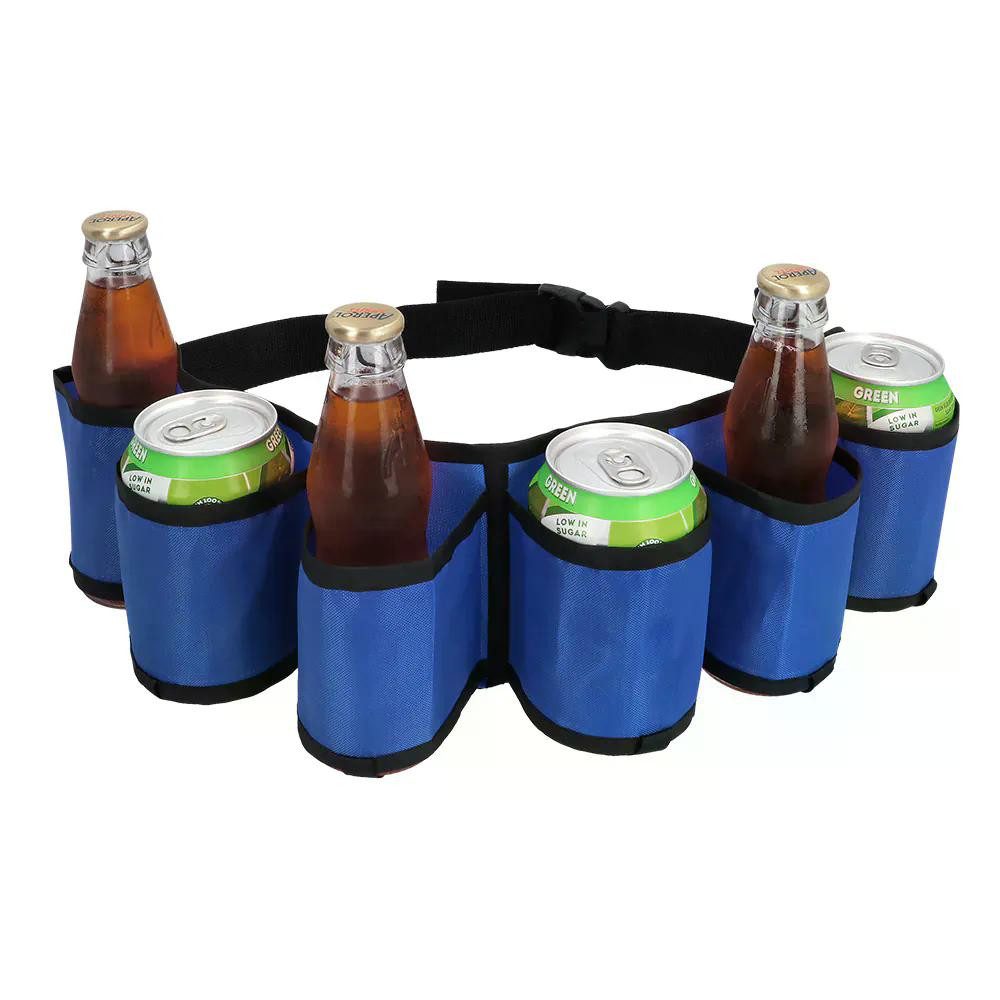 Boland Kostüm Party Trinkgürtel Biergürtel für 6 Flaschen Dosen Festival JGA Party, Lustiges Party-Gadget für Festivals, JGA und Studentenpartys