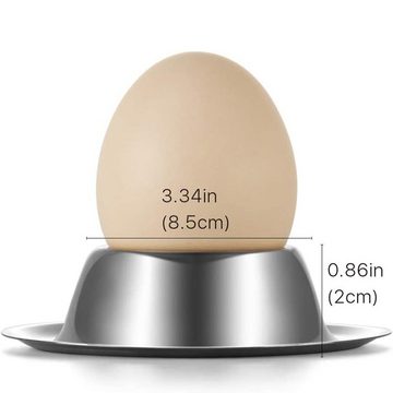 OUSPO Eierbecher 2 Stück Eierbecher aus Edelstahl,Stapelbar Eier Becher Egg Cup, (2-tlg)