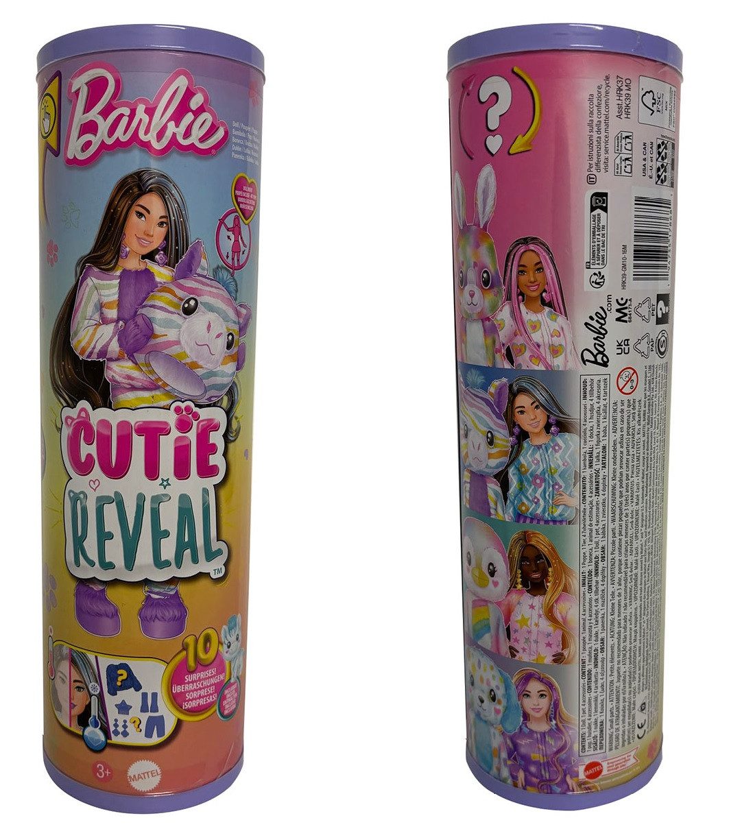 Barbie Stehpuppe Barbie Cutie Reval Puppe Plüsch-Zebrakostüm Farbwechselfunktion Figur