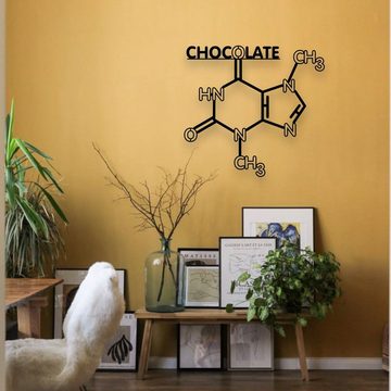 WoodFriends Wandbild aus Holz Chocolate Holzschild zum Aufkleben Deko Wandkunst, Geburtstagsgeschenk für Schokoladenliebhaber Cafe Restaurant
