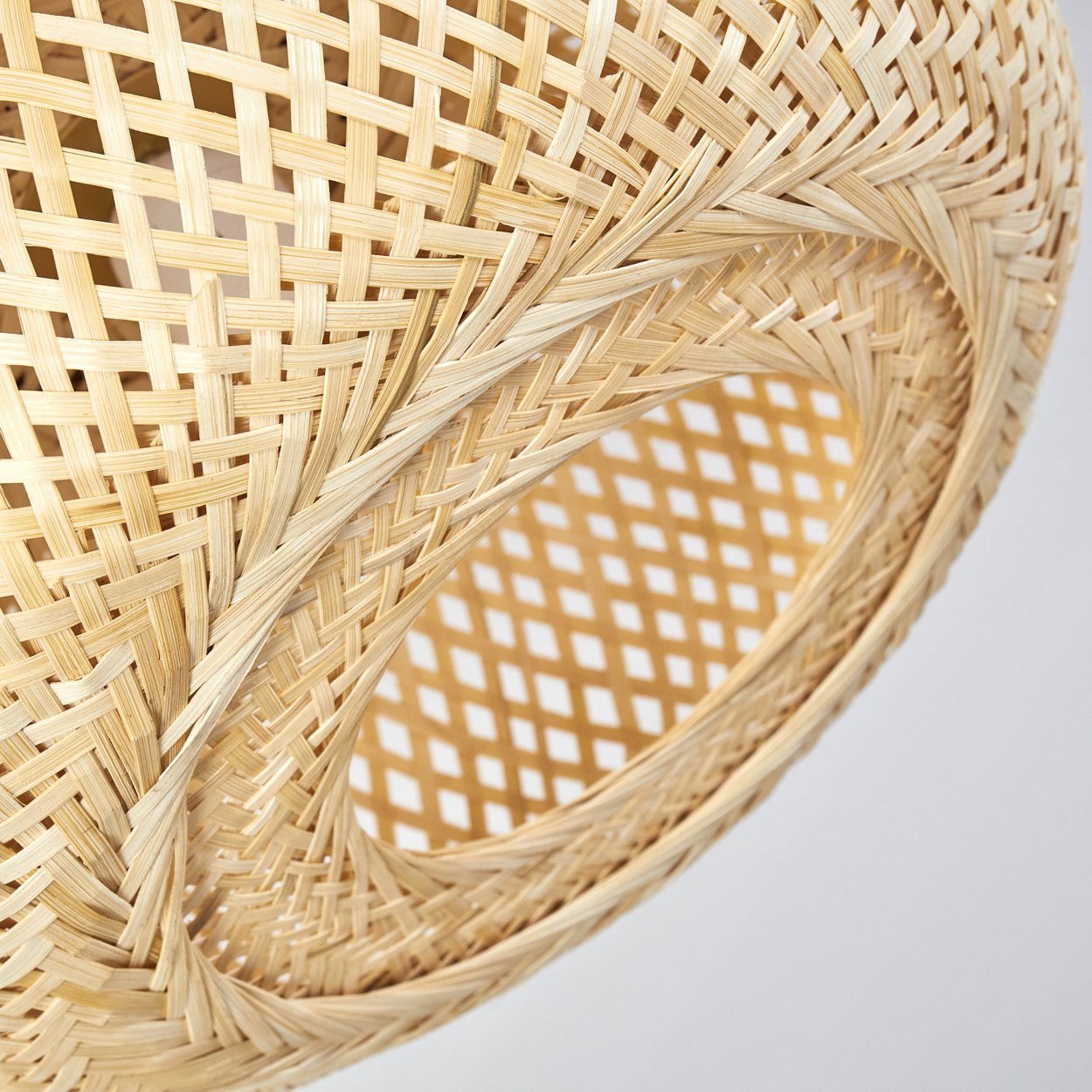 hofstein Deckenleuchte »Decollatura« Deckenlampe aus Metall/Bambus in Goldfarben/Natur, ohne Leuchtmittel, Leuchte im Boho Design mit Lichteffekt, ø29cm, 1xE27