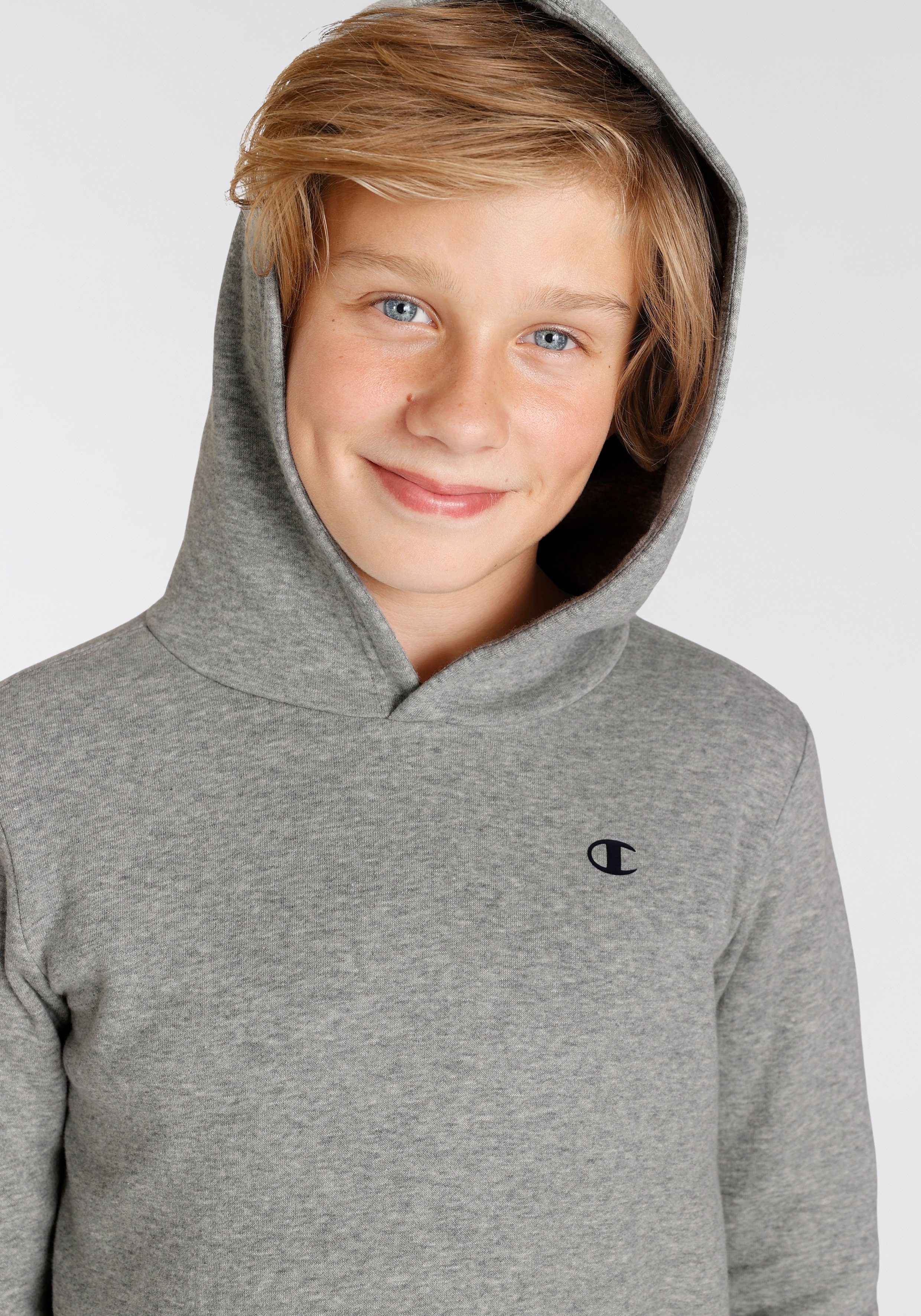 Champion Sweatshirt Basic - für grau Sweatshirt Hooded Kinder
