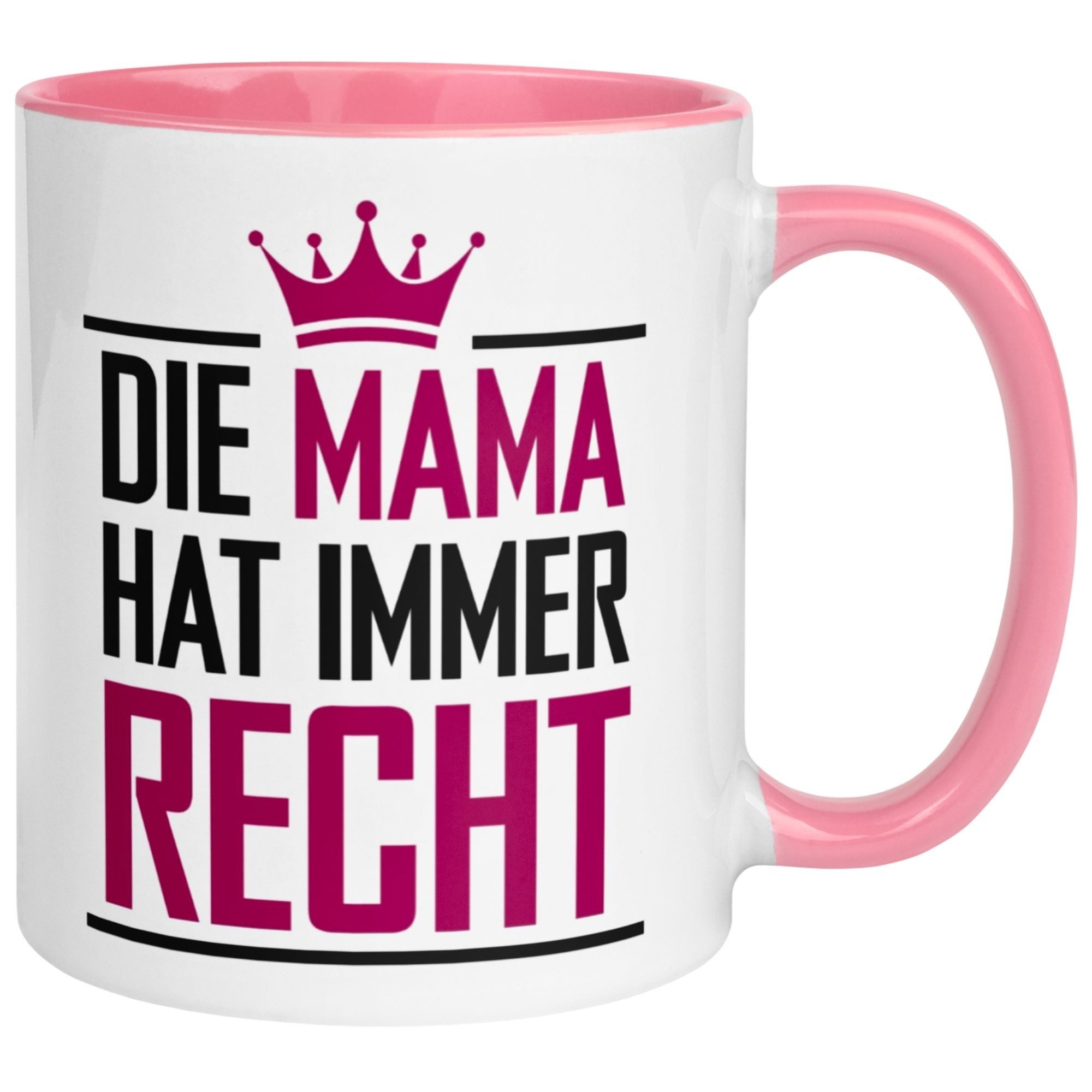Momentals Tasse Mama – Die Mama hat immer Recht – Geschenk Becher Geburtstag Muttertag, Gratis Versand · Links-&Rechtshänder · Spülmaschinenfest