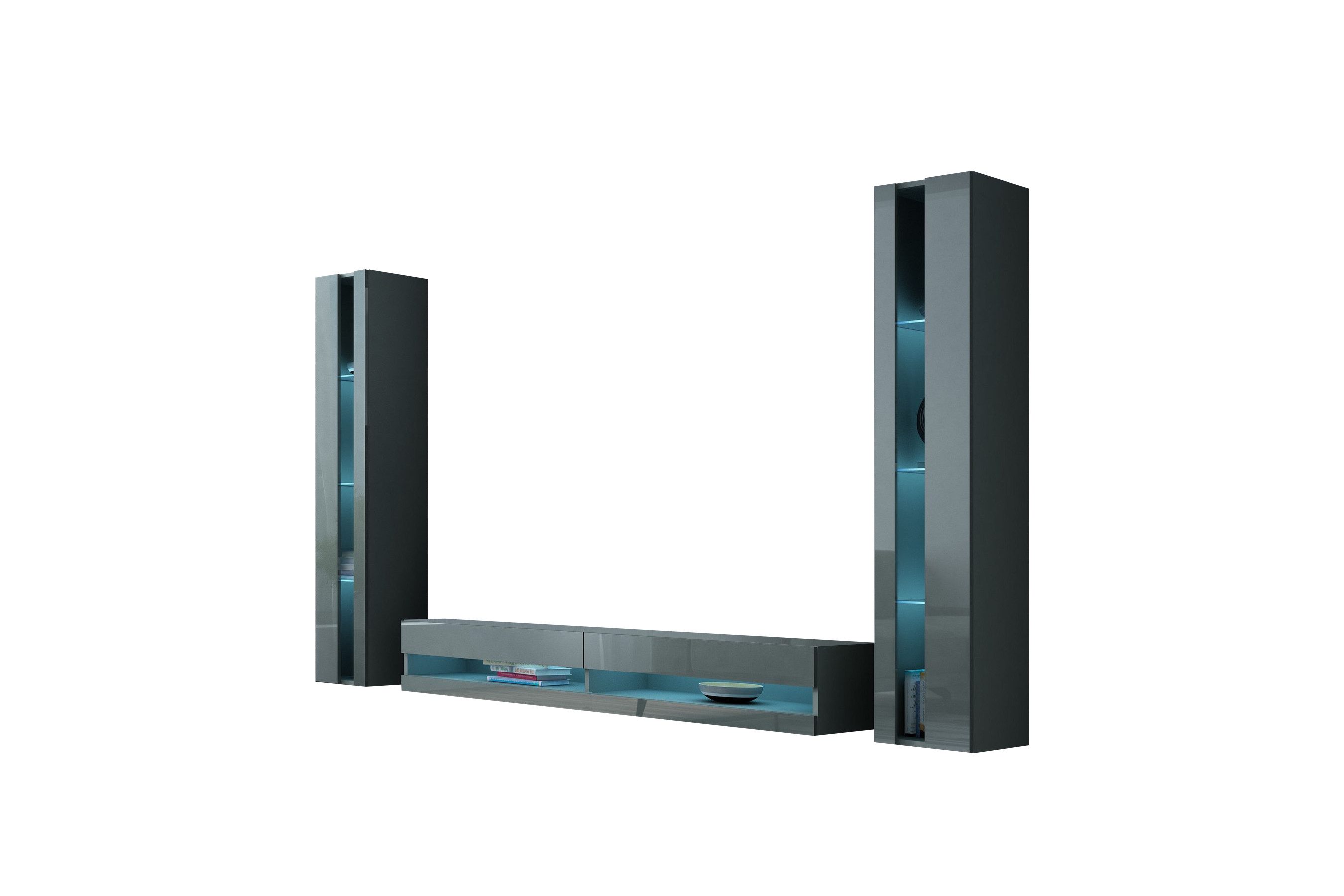 99rooms Wohnwand Vago New III, (Set (3-St), Wohnmöbel, Wohnzimmer-Set), 1xL günstig online kaufen