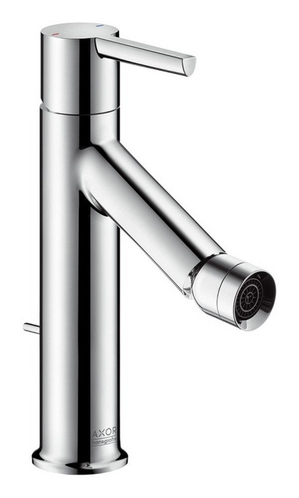 hansgrohe Bidetarmatur Axor Starck Bidetmischer mit Hebelgriff mit Zugstangen-Ablaufgarnitur