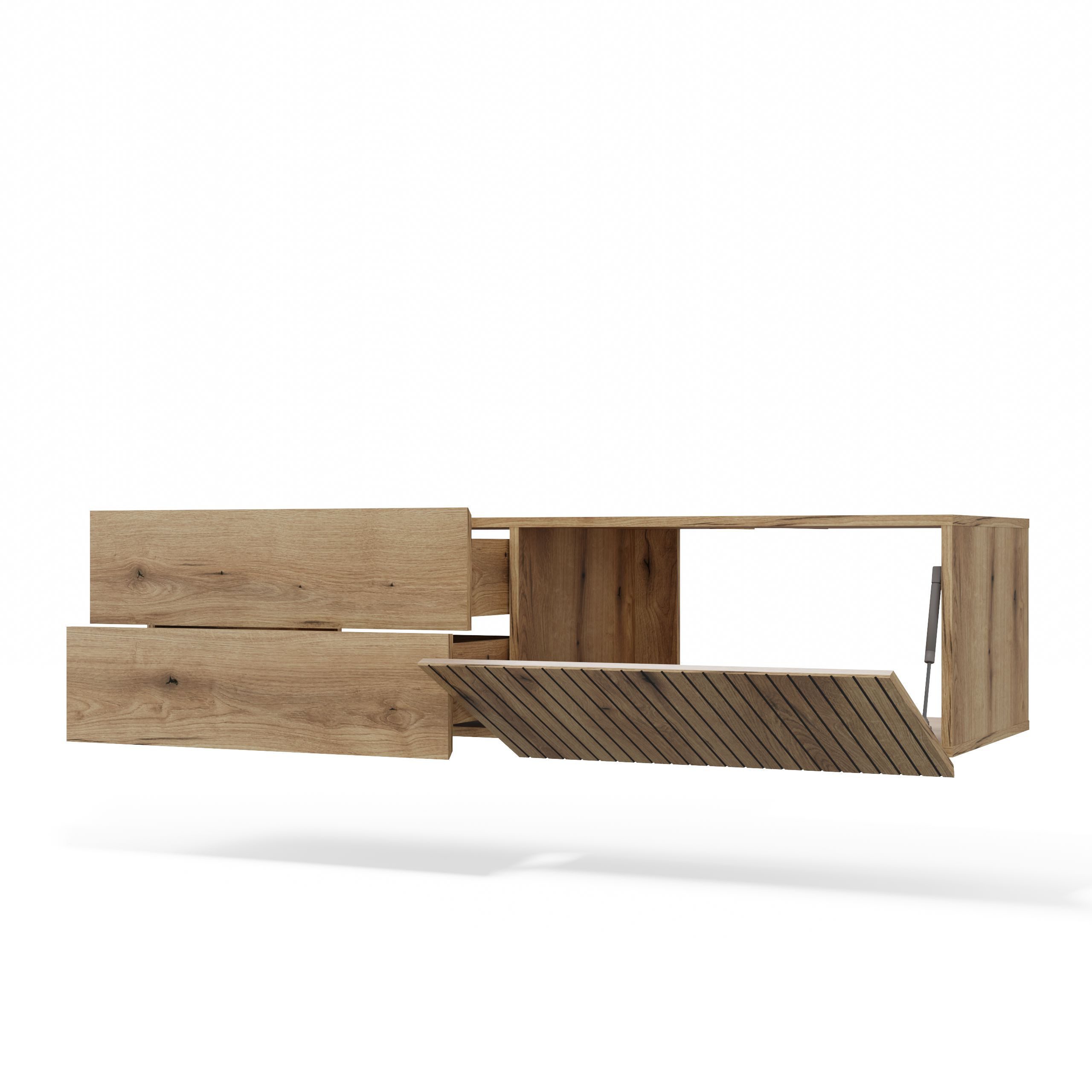 Raumhirsch Furniture Badkommode Unterschrank Badezimmerschrank Badschrank (Hängeschrank Maße 53 x 37 x 140 cm, stabil & einfach Montage) – Bild 5 von 5