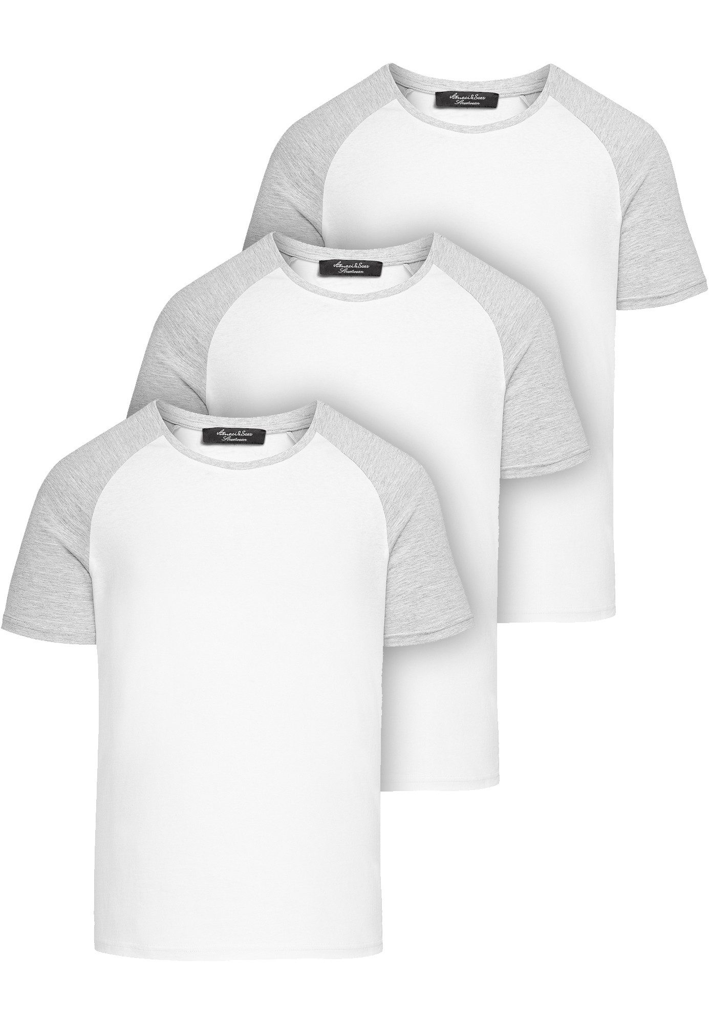 Amaci&Sons T-Shirt 3. SALEM 3er-Pack T-Shirts günstig online kaufen