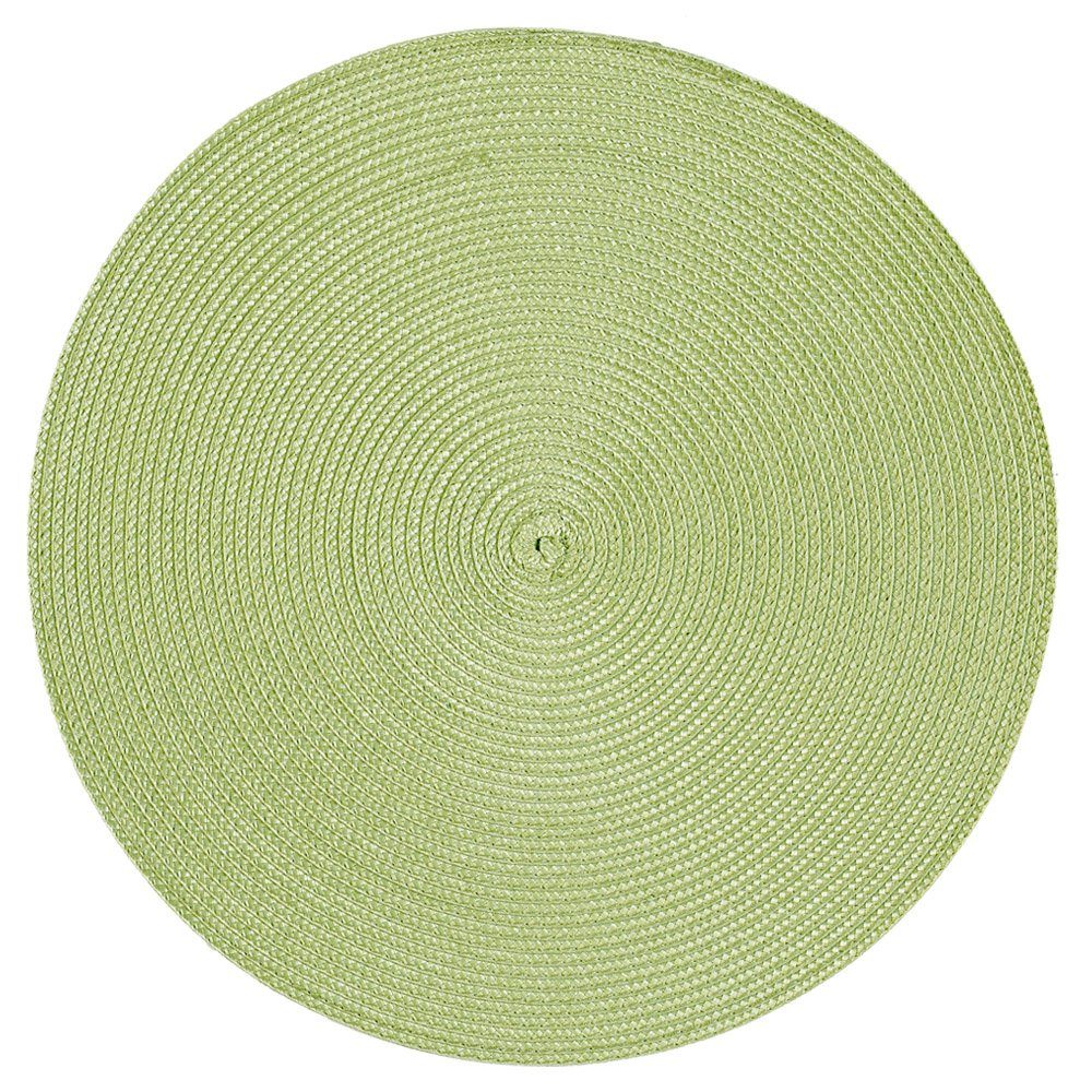 Platzset Platzset rund ca. 35 cm Ø abwaschbar Bast Optik Tischset Platzdeckche