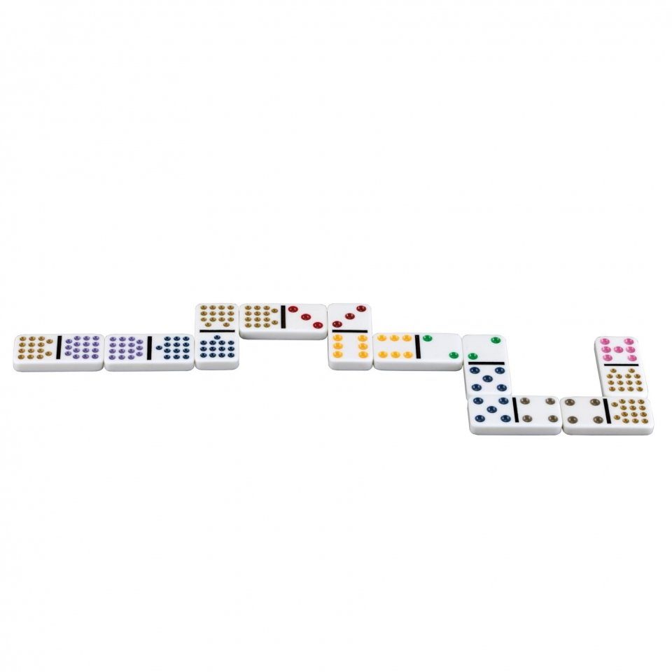 Domino - mit Metallbox Doppel Philos Spiel, 15