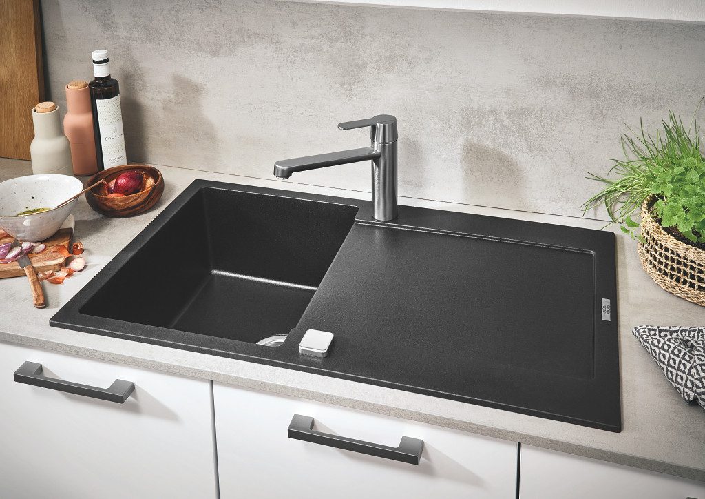 Grohe Granitspüle K500 Kompositküchenspüle, reversibel, granit schwarz (31644AP0) – Bild 2 von 3