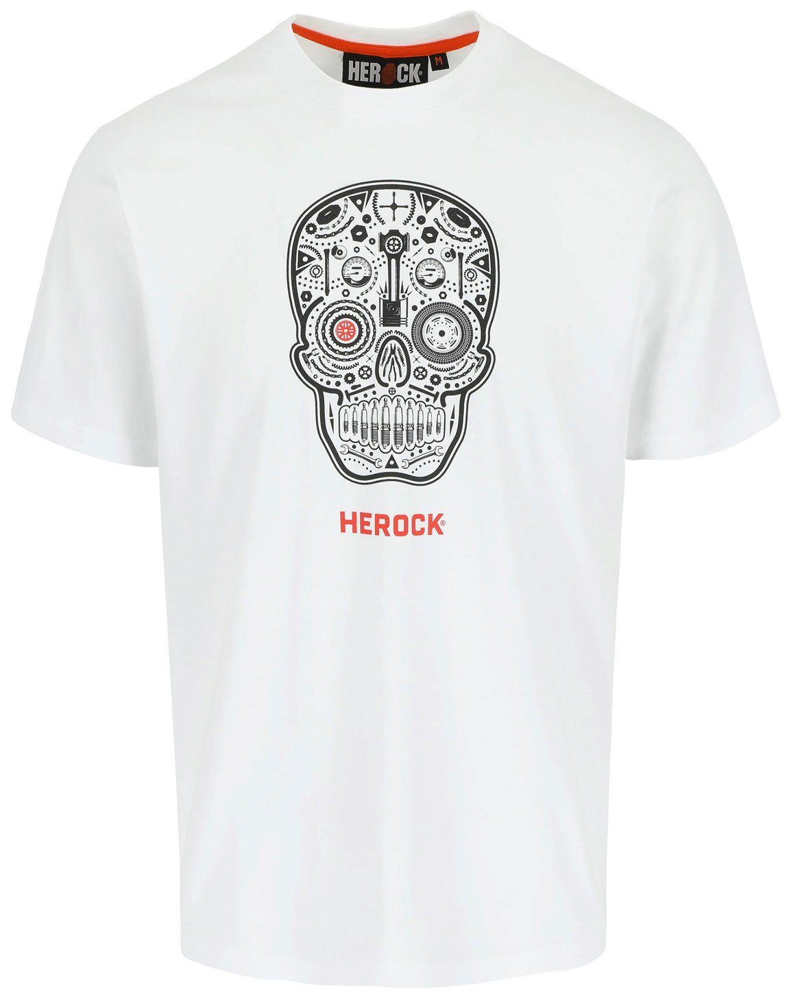 Herock T-Shirt Skullo Limited Edition, Ein kurzärmliges Arbeits-und  Freizeit-T-Shirt mit gestricktem Rundhalsausschnitt