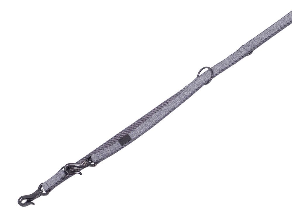 Nobby Hundeleine Führleine "Linen Deluxe", grau, XS-S